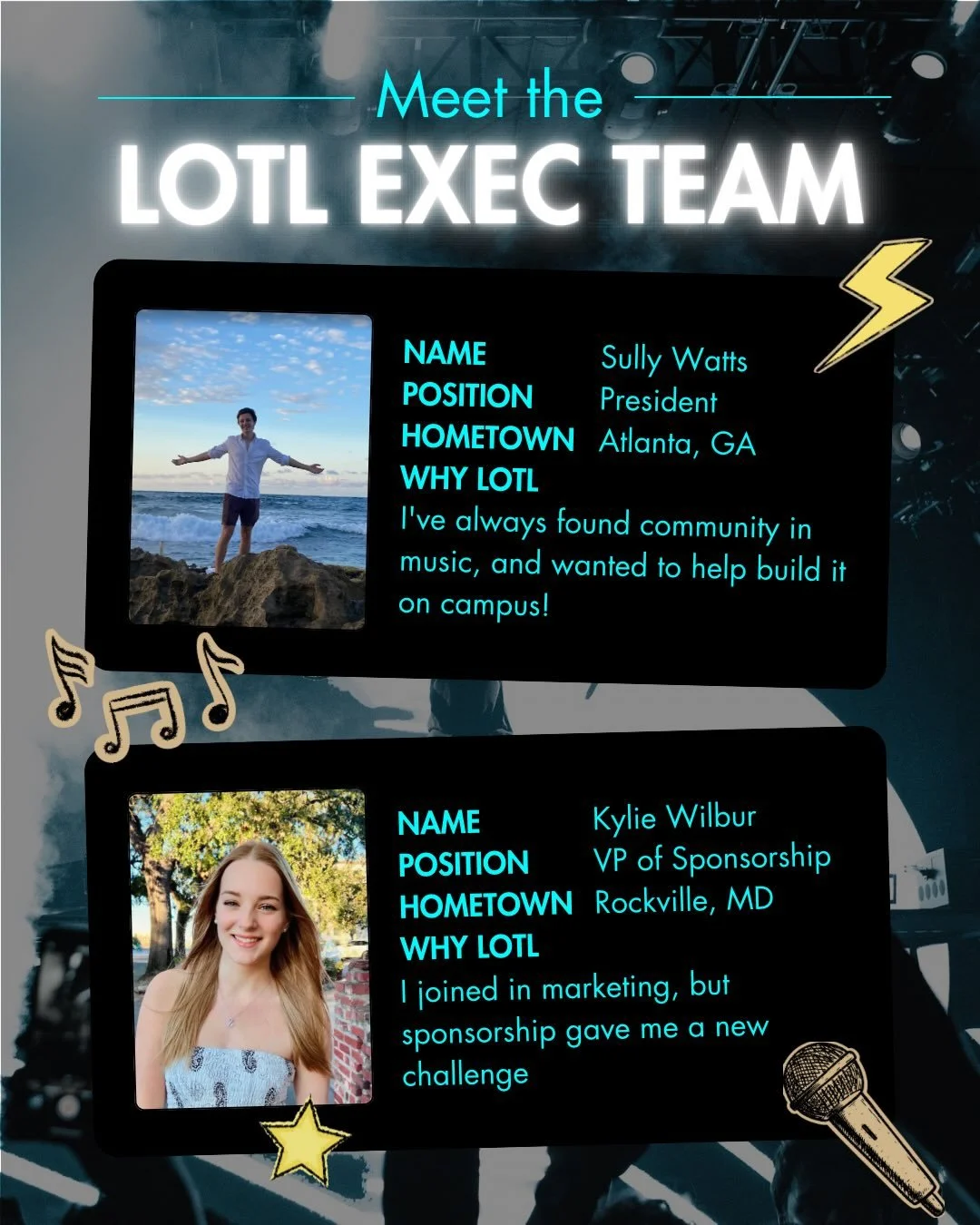 meet your 2026 Exec Board!!!!! 
we are ALREADY cooking up exciting things behind the scenes... a production as big as this one takes months of hard work and drive, especially because LOTL is fully student run! and we couldn&rsquo;t be happier to be a