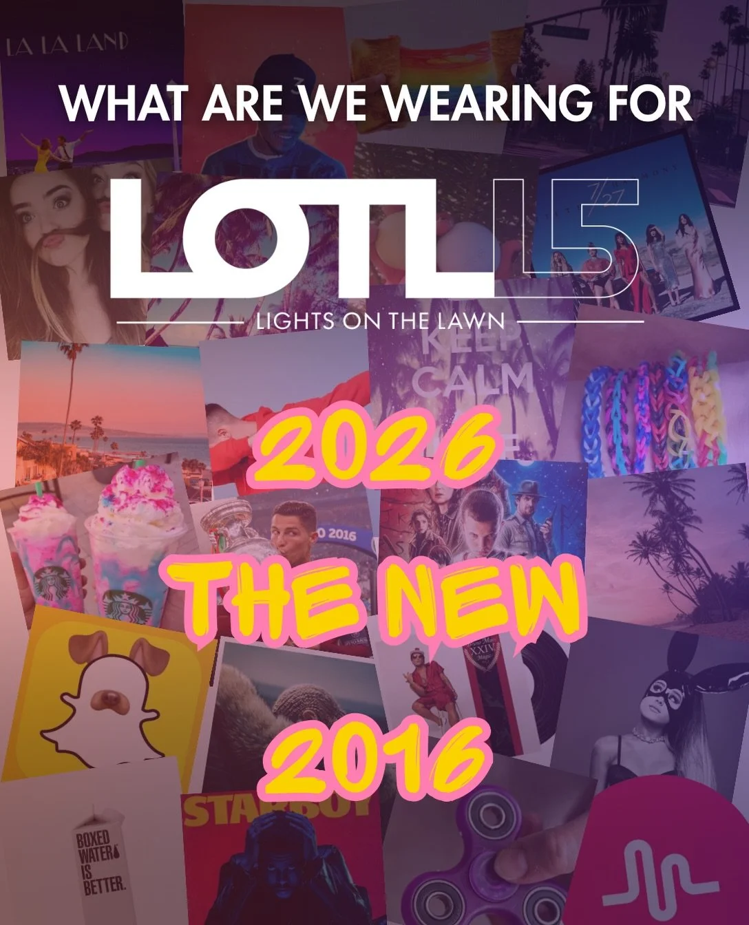 1 WEEK from show means outfit planning starts now. but don&rsquo;t worry we have inspo for you - 2016 means fringe, chokers, graphic tees, galaxy, flower crowns, loom bracelets, mustache painted on your pointer finger?! i could go on and on

CANT WAI