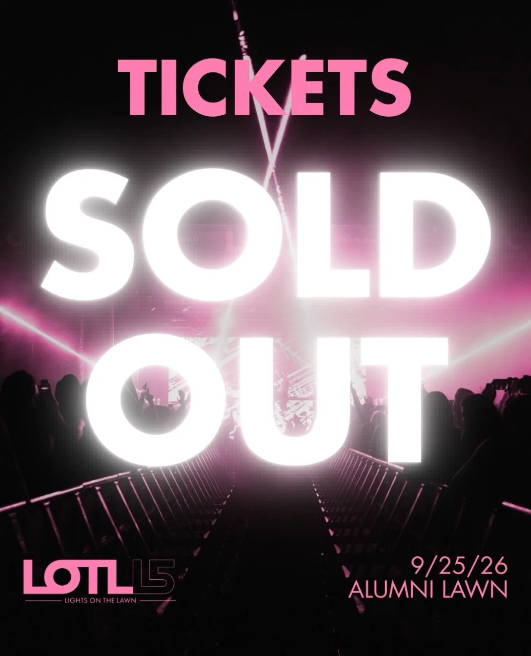 for the first time in LOTL history&hellip; WE ARE OFFICIALLY SOLD OUT AT 7,250 TICKETS🥳🙌

thank you so much for your excitement and willingness to support this show that is so much bigger than just one night. &ldquo;music that matters&rdquo; has be