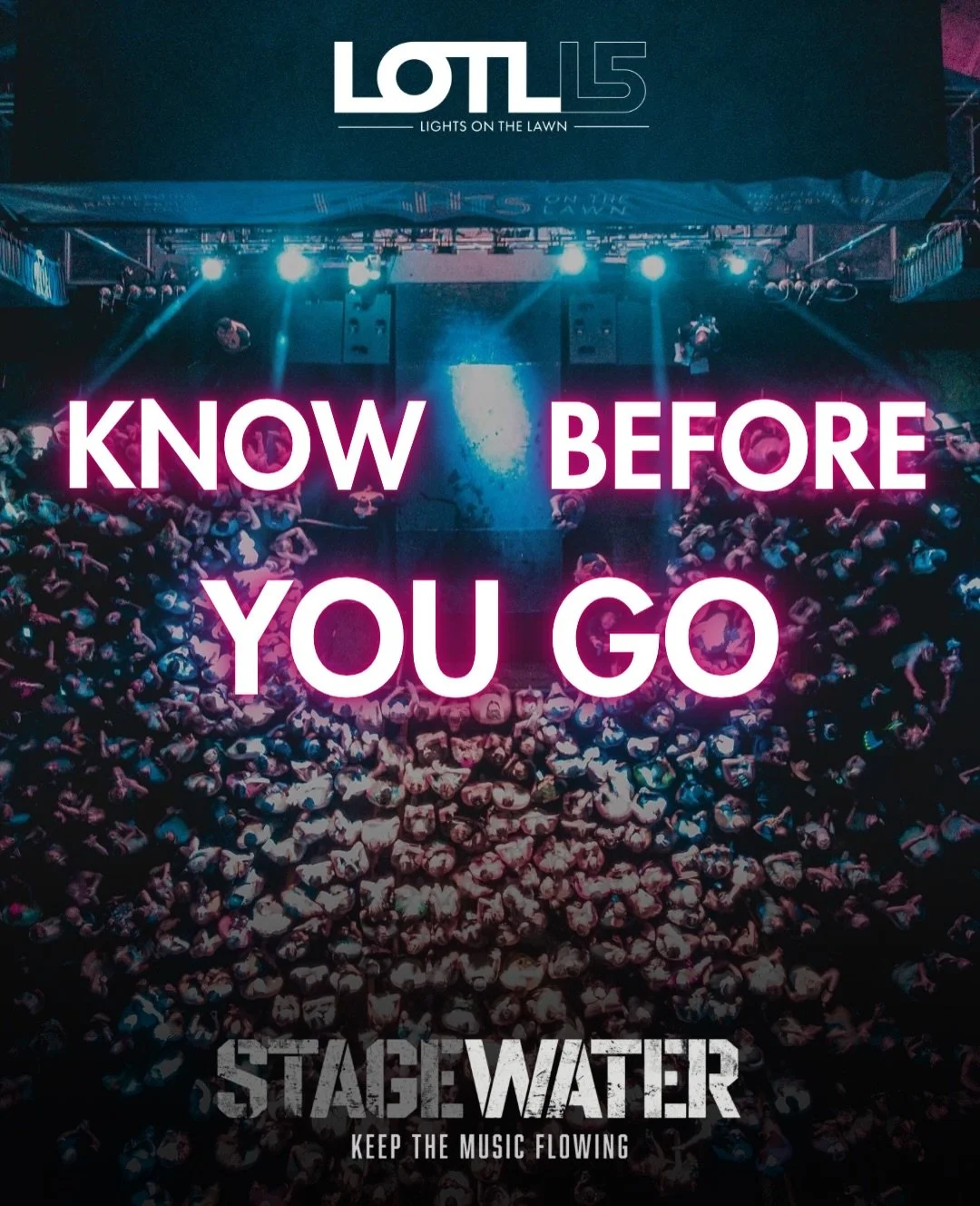YOUR LOTL15 GUIDE IS HERE - a must-read! more detailed policies will be emailed shortly to all ticket holders - see you on the lawn😆

HUGE THANK YOU TO @getstagewater OUR OFFICIAL WATER SPONSOR🫶

#Lightsonthelawn #musicthatmatters #themaryparrishce