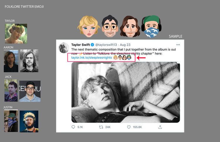 We worked with Taylor Swifts team to create custom emojis for Twitter
