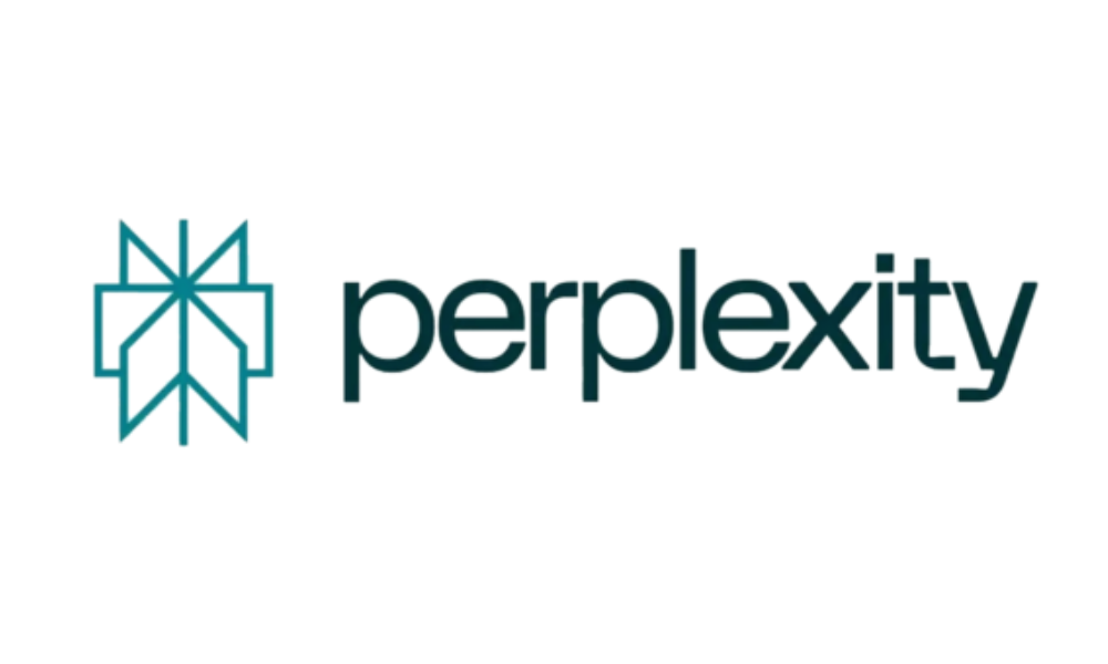 Perplexity logo with stylized geometric emblem and the word "perplexity" in lowercase.