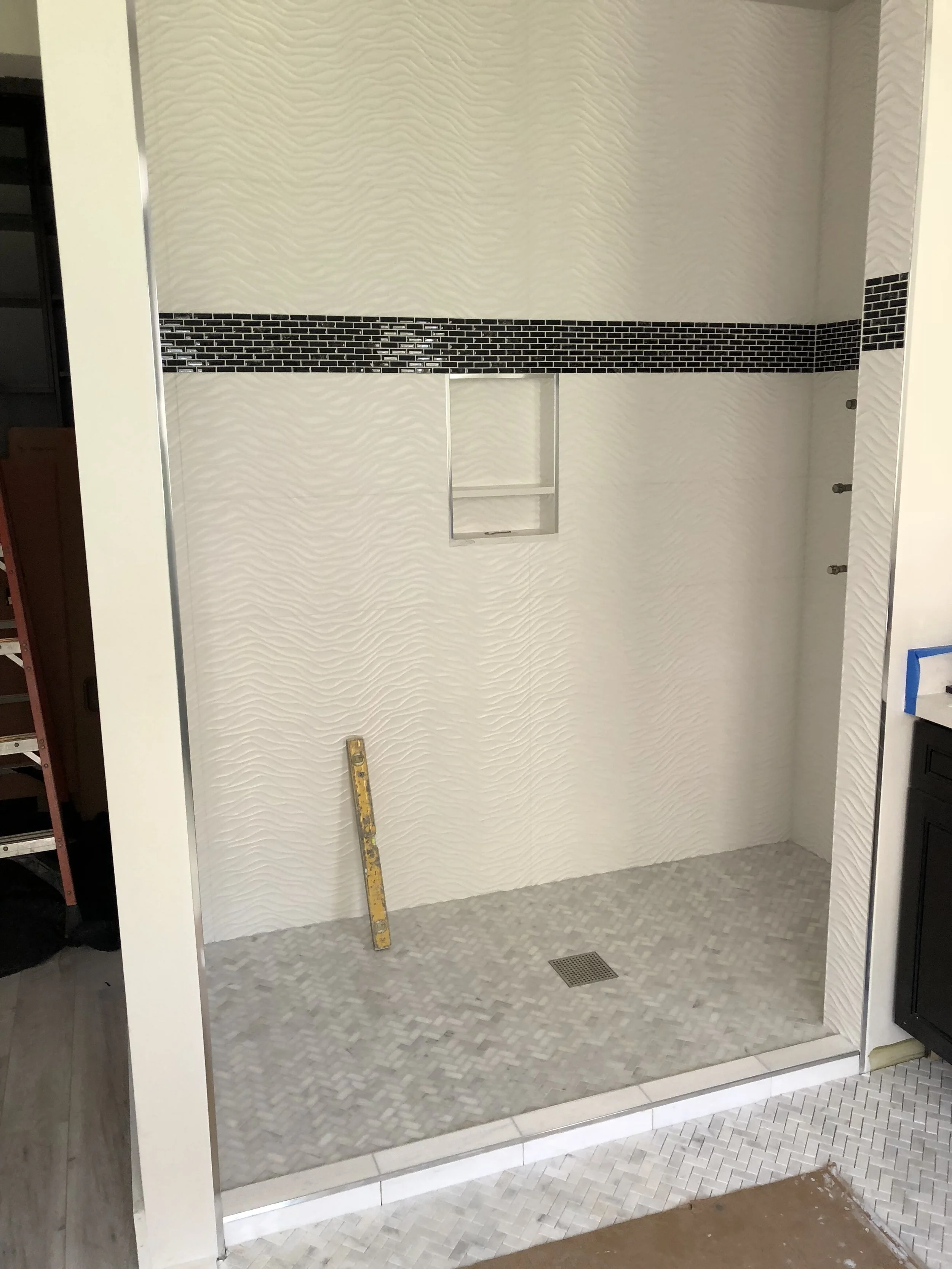 In the middle of the work