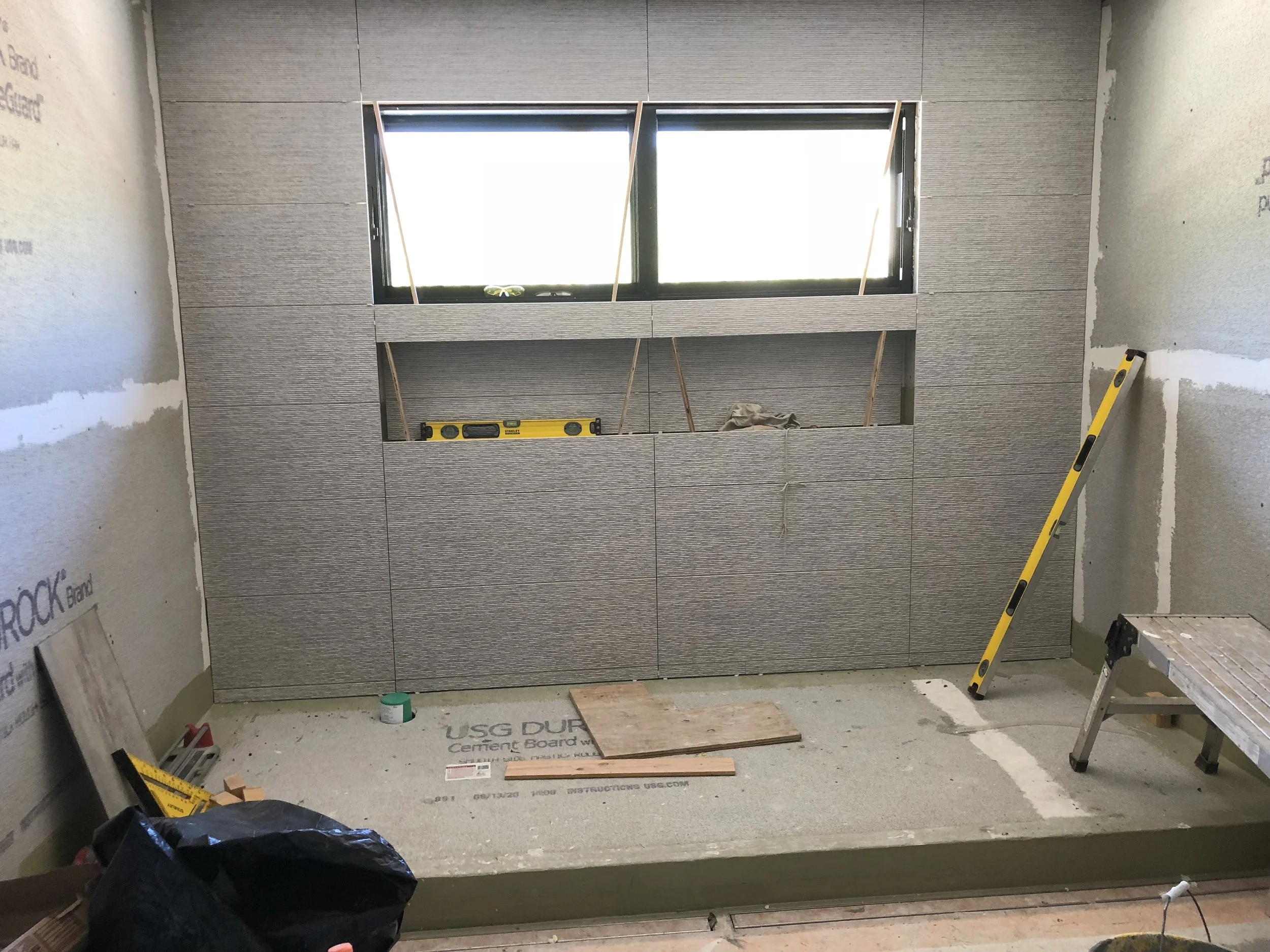 Bathroom renovation in progress 