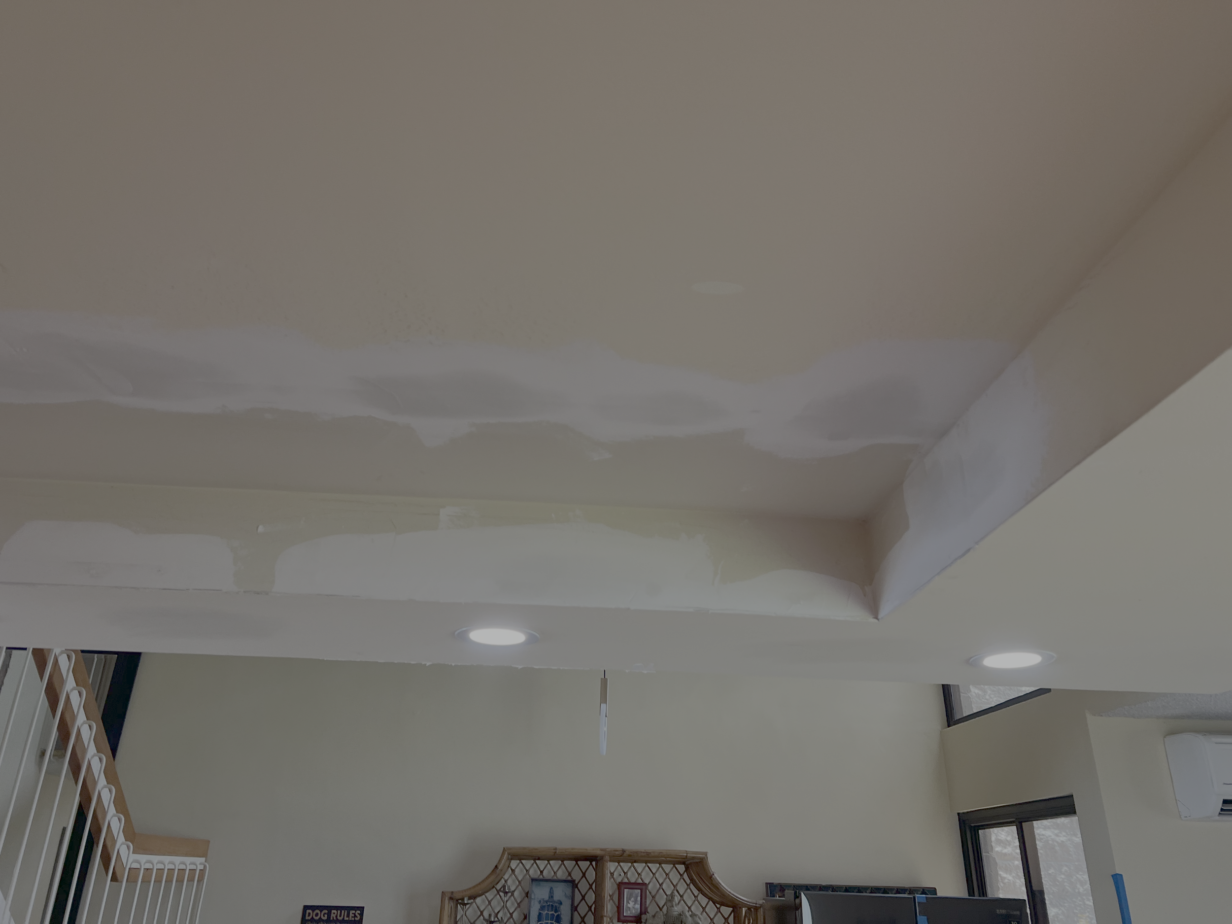 patching the ceiling and drywall