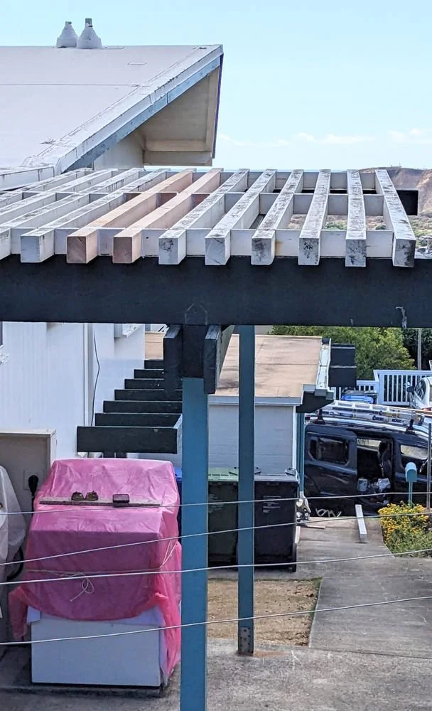 Repaired broken trellis