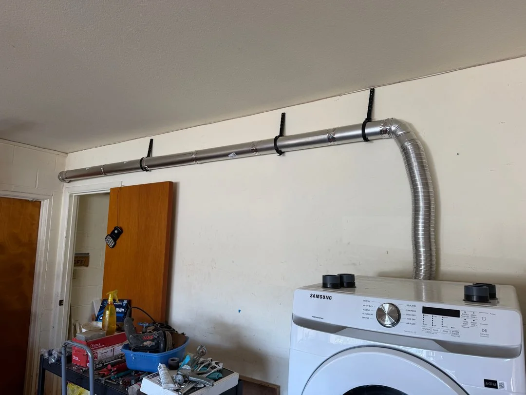 Dryer venting out to the exterior