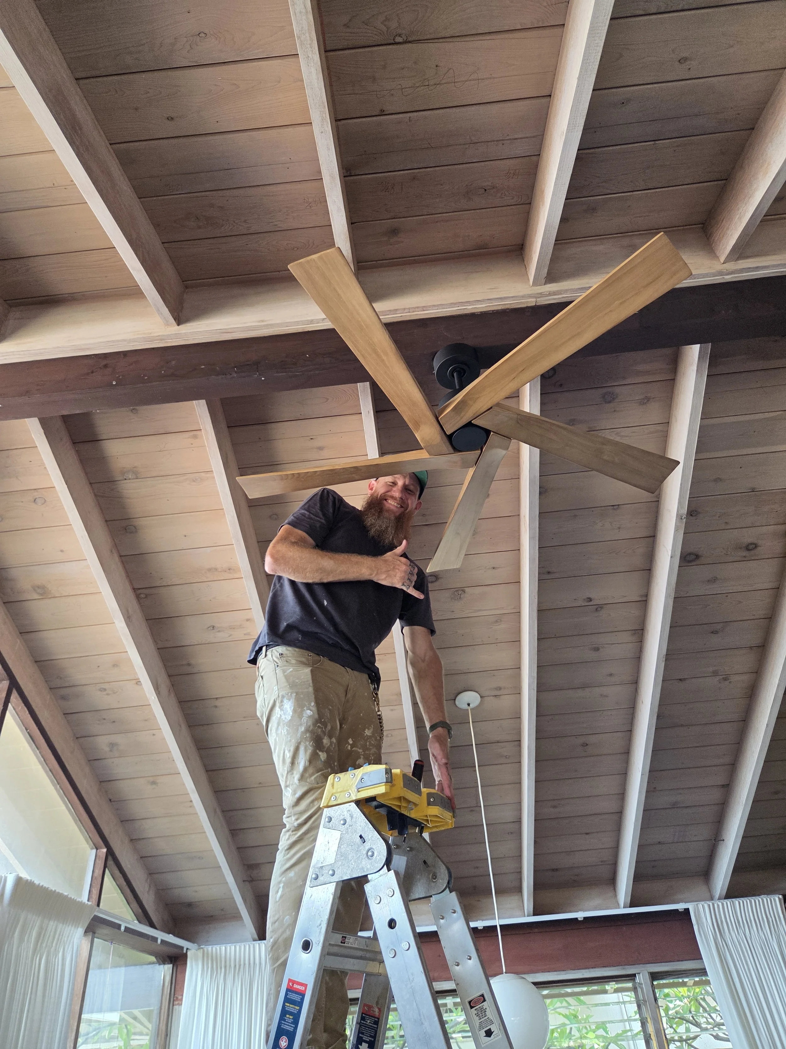 Ceiling fan installation