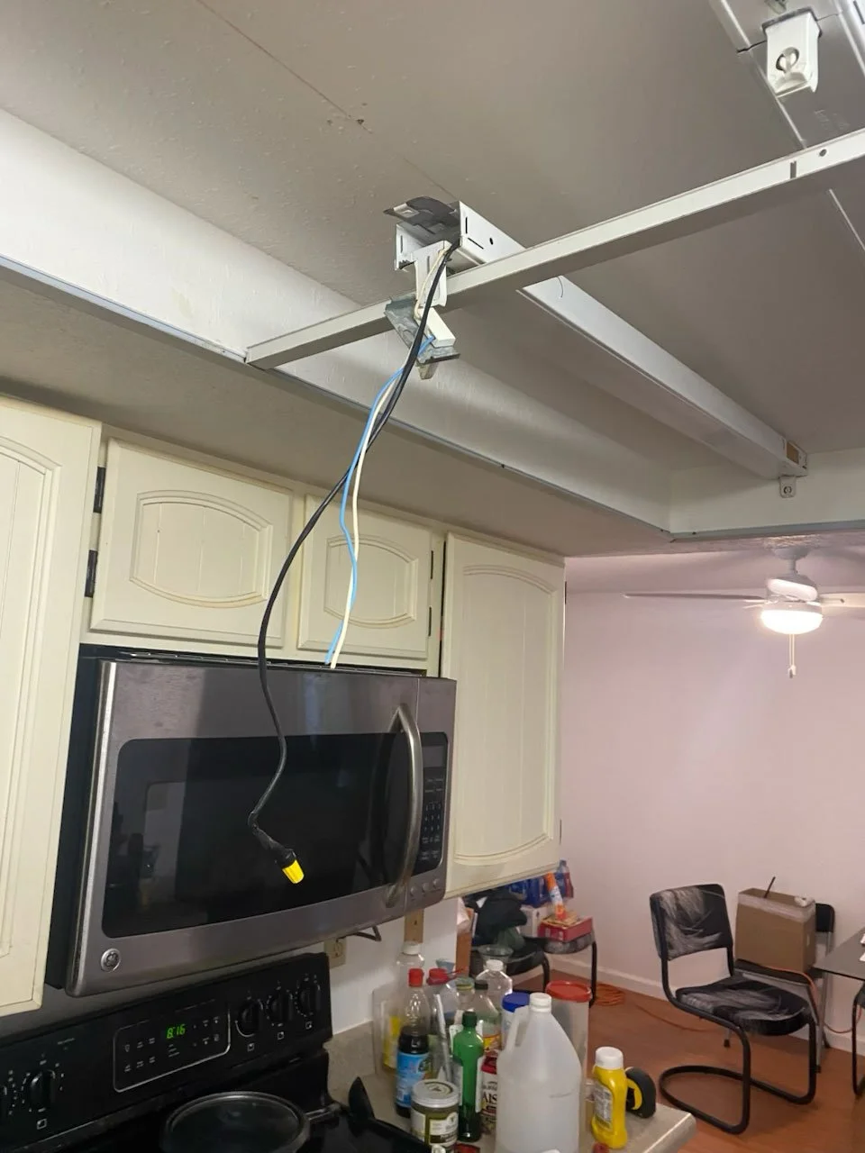 Removed fluorescent lights