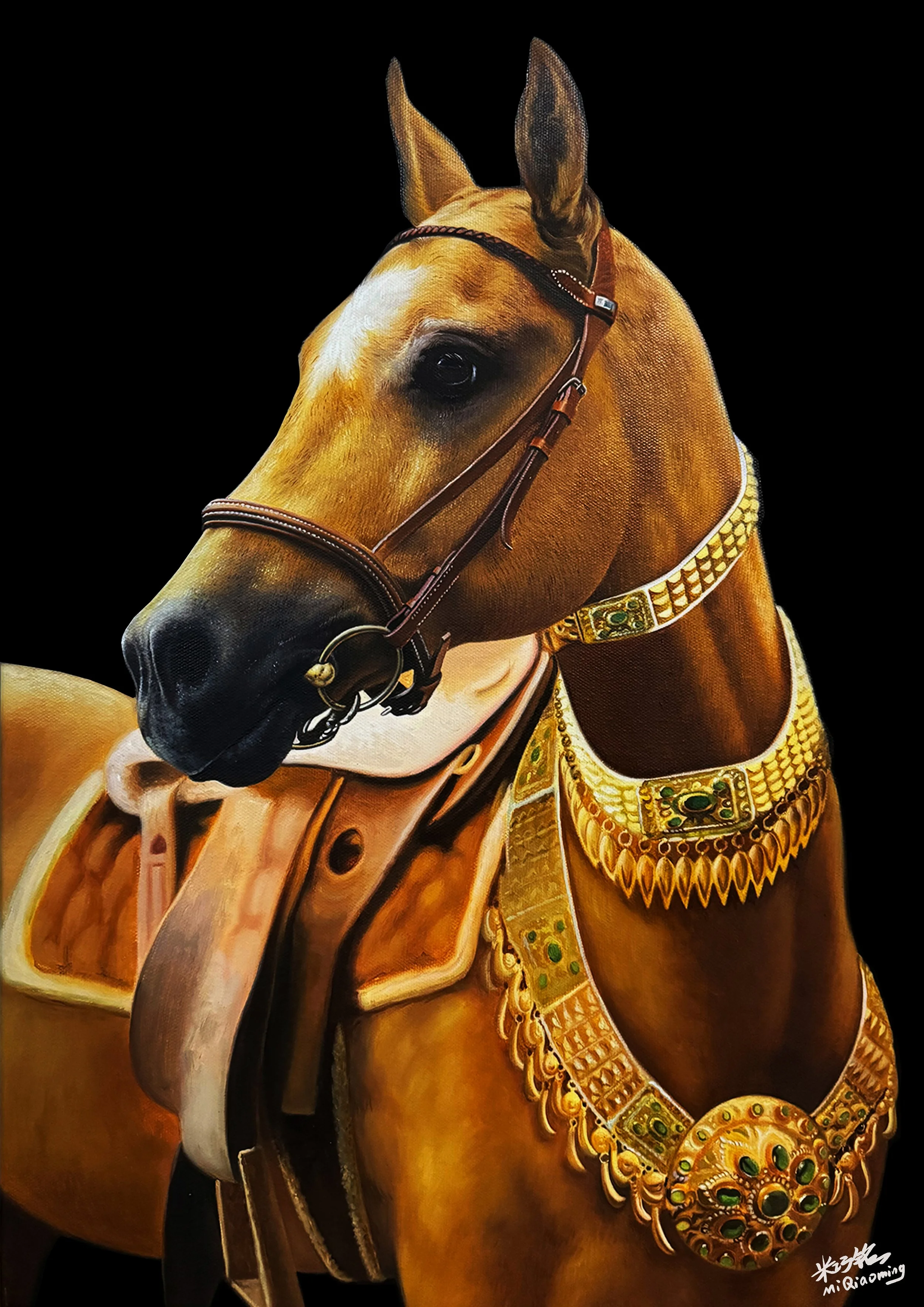 马系列：飞黄 21x30cm 纸本版画.jpg