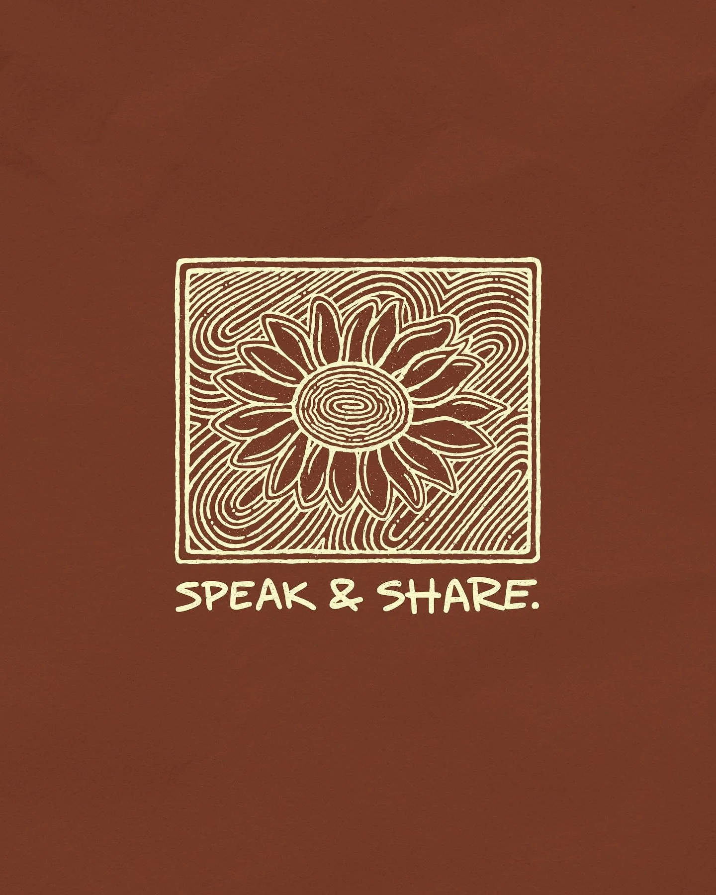 A fun little number for a recent hoodie &amp; tee drop! This one was full creative freedom from the team @speak__share // just one request to incorporate a sunflower &amp; this super important message (Slide 2/3)☺️🌻 

#graphicdesign #merch #freelanc
