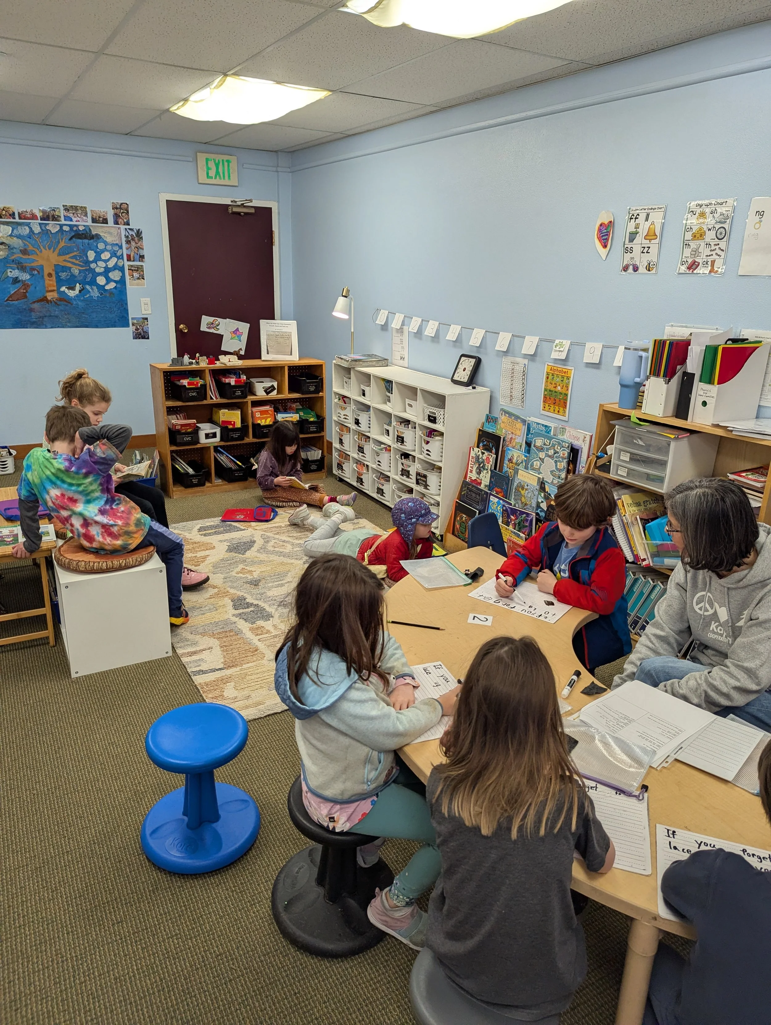 Peaceful classroom writing