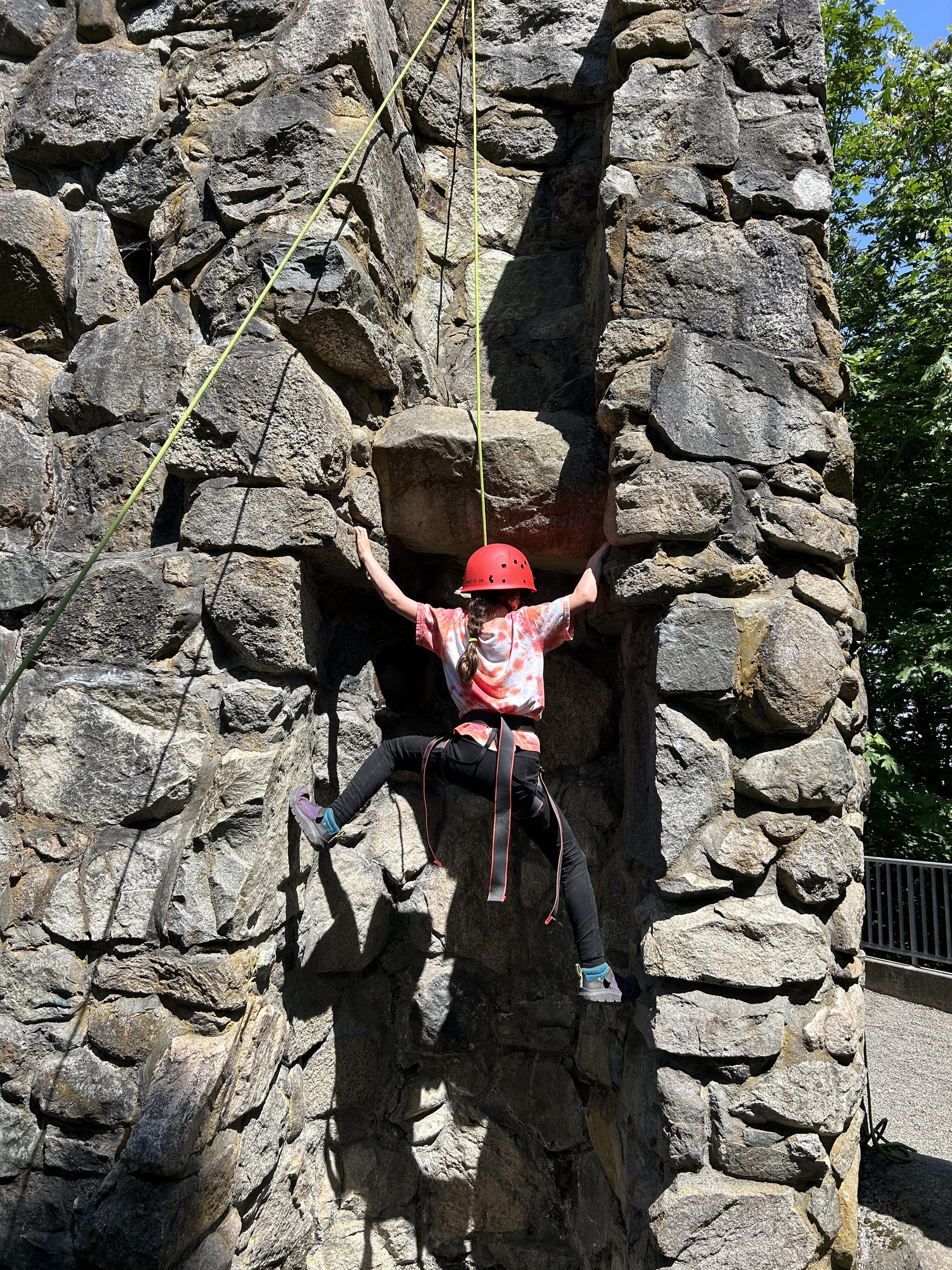 climbing at camp long