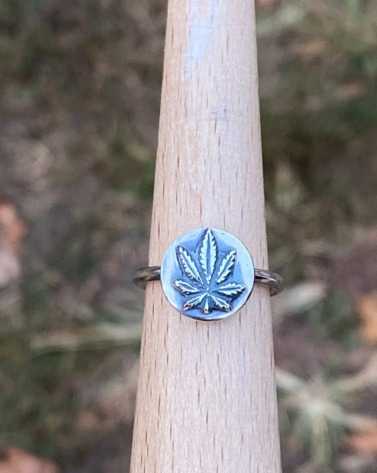 Thick Hand Fabricated Sterling Silver 420 Stacking Ring