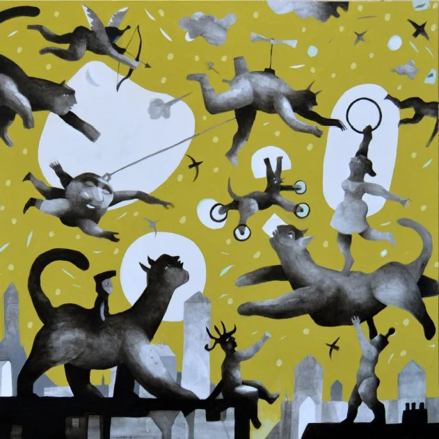 Rooftop Jazz - Acrylic on Canvas - 59x59' - 2018.jpg