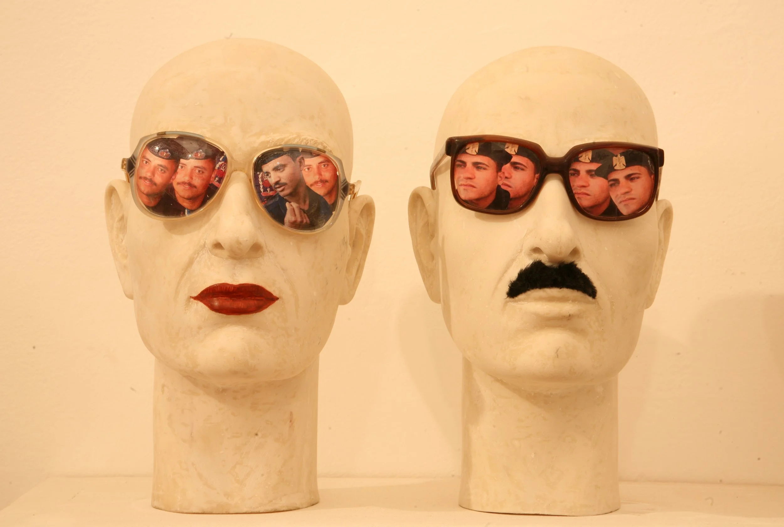 Lipstick and Moustache - Mixed Media Sculpture - 14.6x6.7x4.7- 2010.jpg