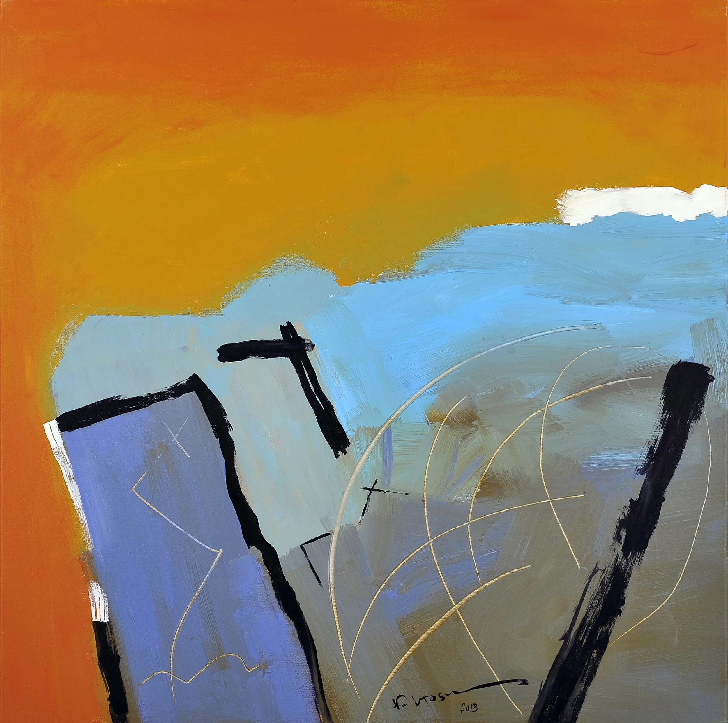 Untitled - Acrylic on canvas - 39.3'x39.3' -2013 .JPG