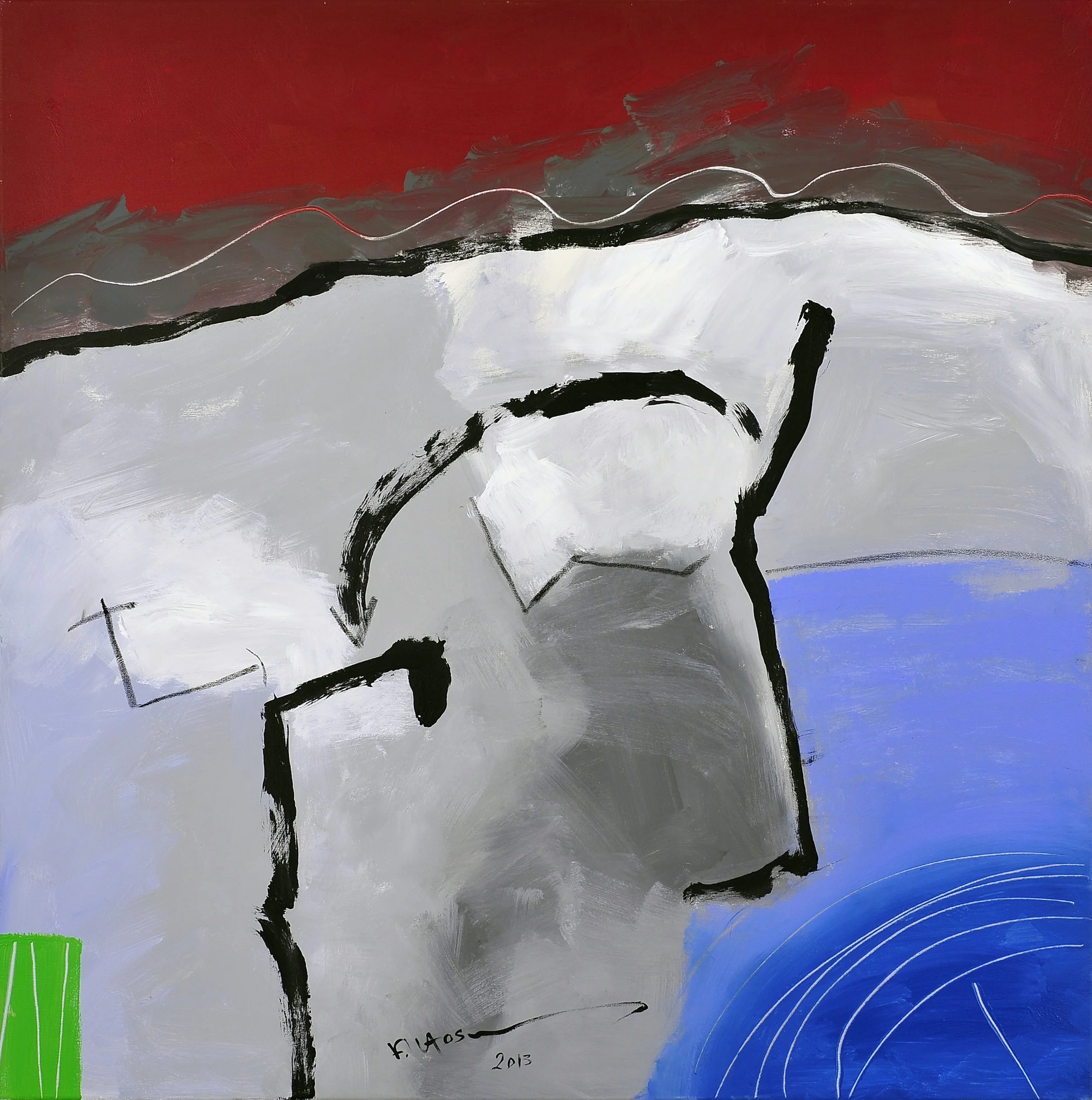 Untitled (2)- Acrylic on canvas - 39.3'x39.3' -2013 .JPG