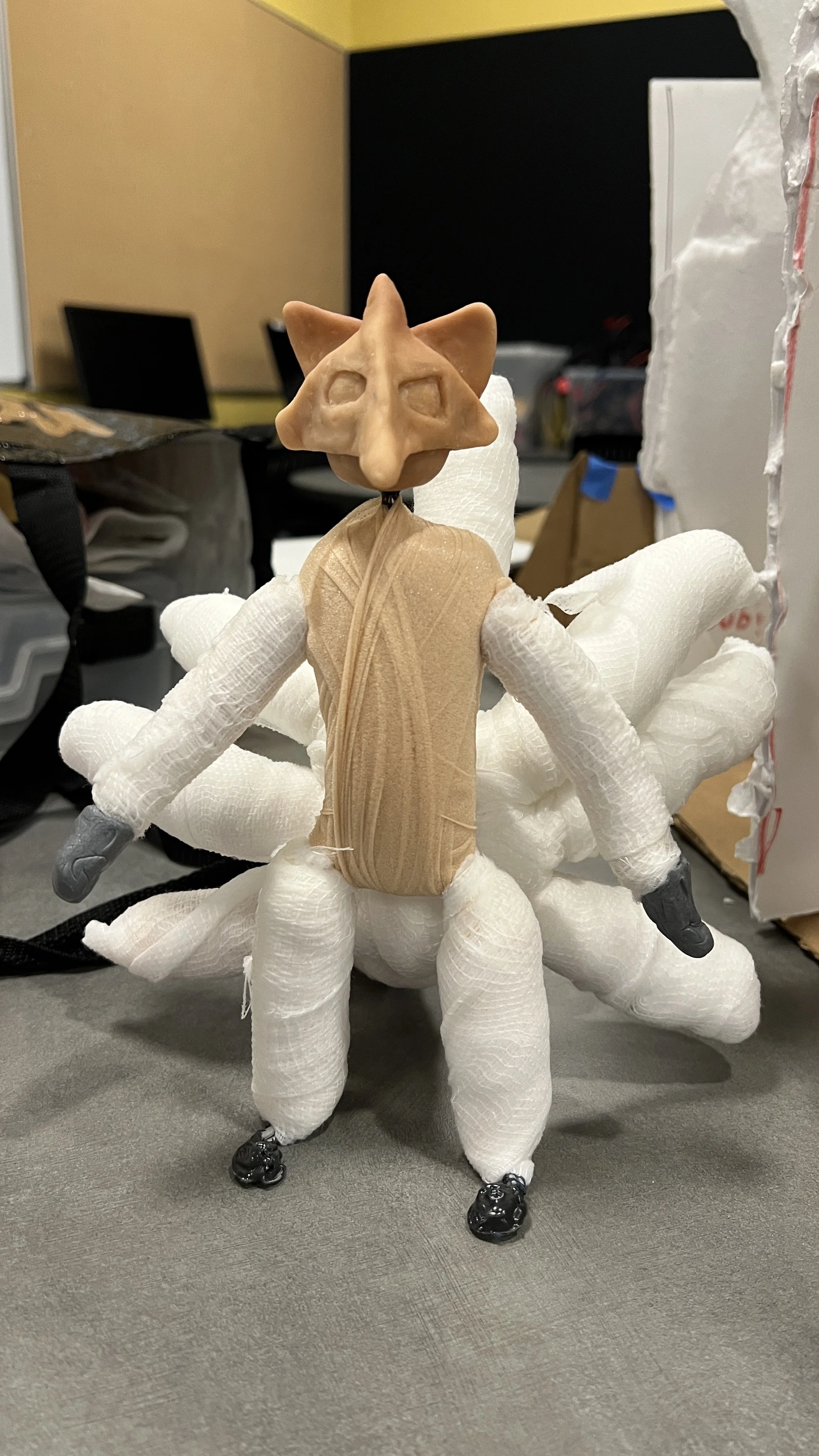 Body wrapped with gauze and head put on. with Alternative form of tail (work in progress)