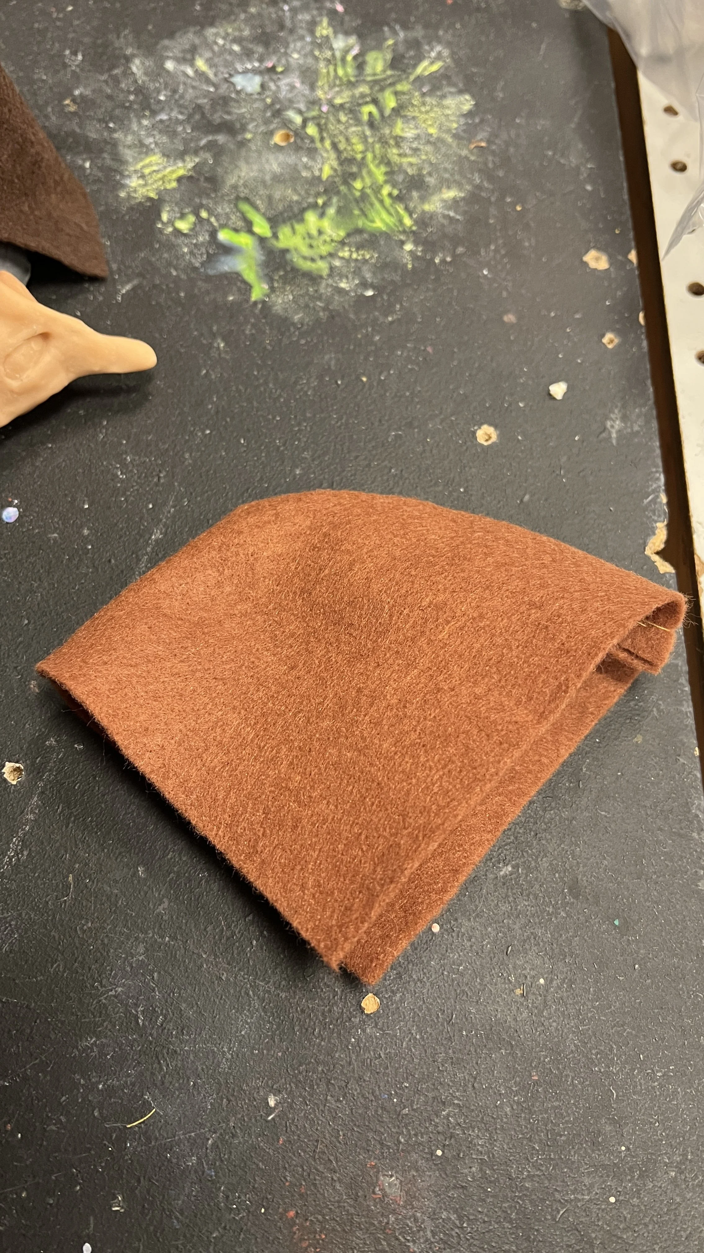 Flipped inside out, poncho look for wearing