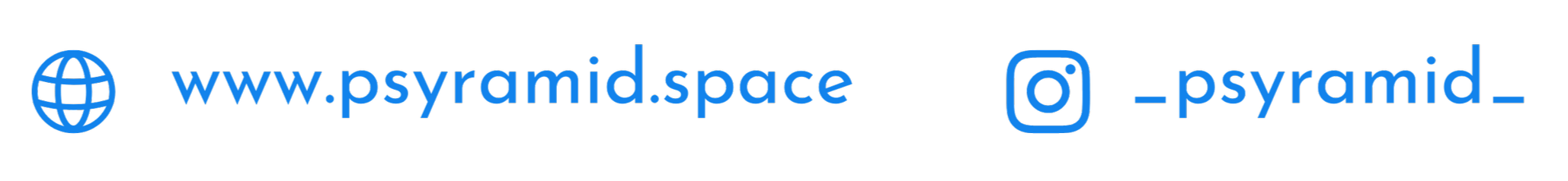 Website URL, Instagram handle, and social media icon in blue text on a black background.