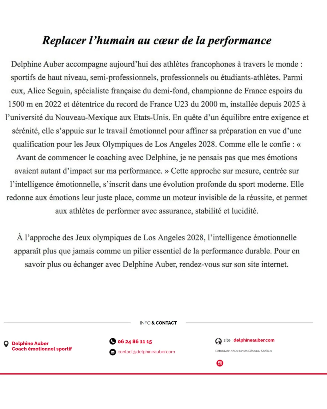 Delphine Auber, coach emotionnel sportif & Article Le Figaro Madame page 3