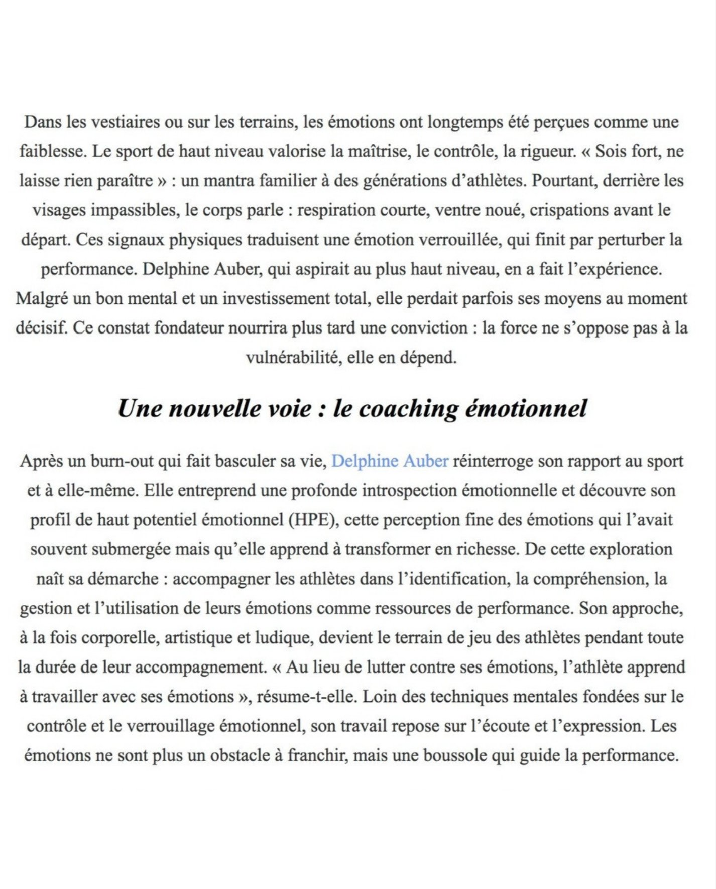 Delphine Auber, coach emotionnel sportif & Article Le Figaro Madame page 2
