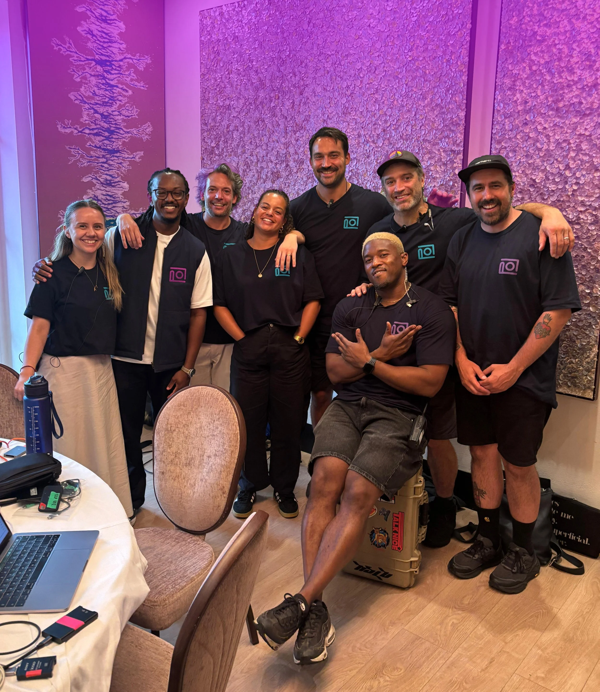 The Opposite Land Productions team happy after a successful video production shoot