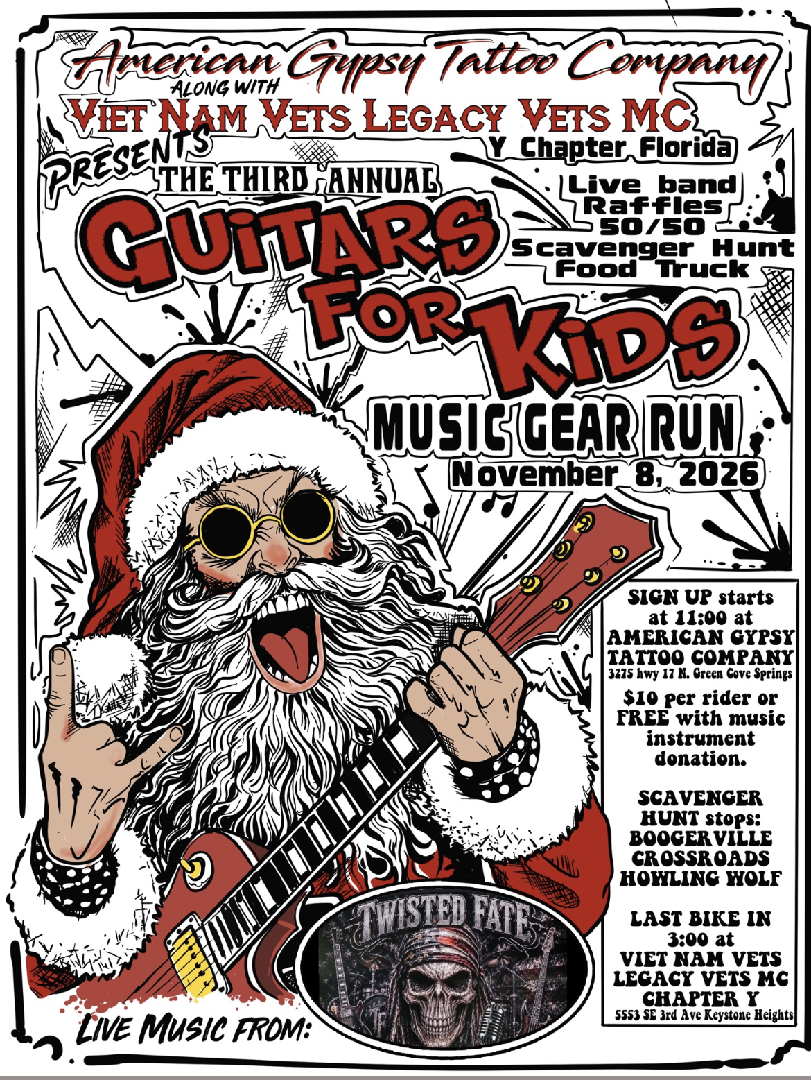 Guitars for Kids Music Gear Run