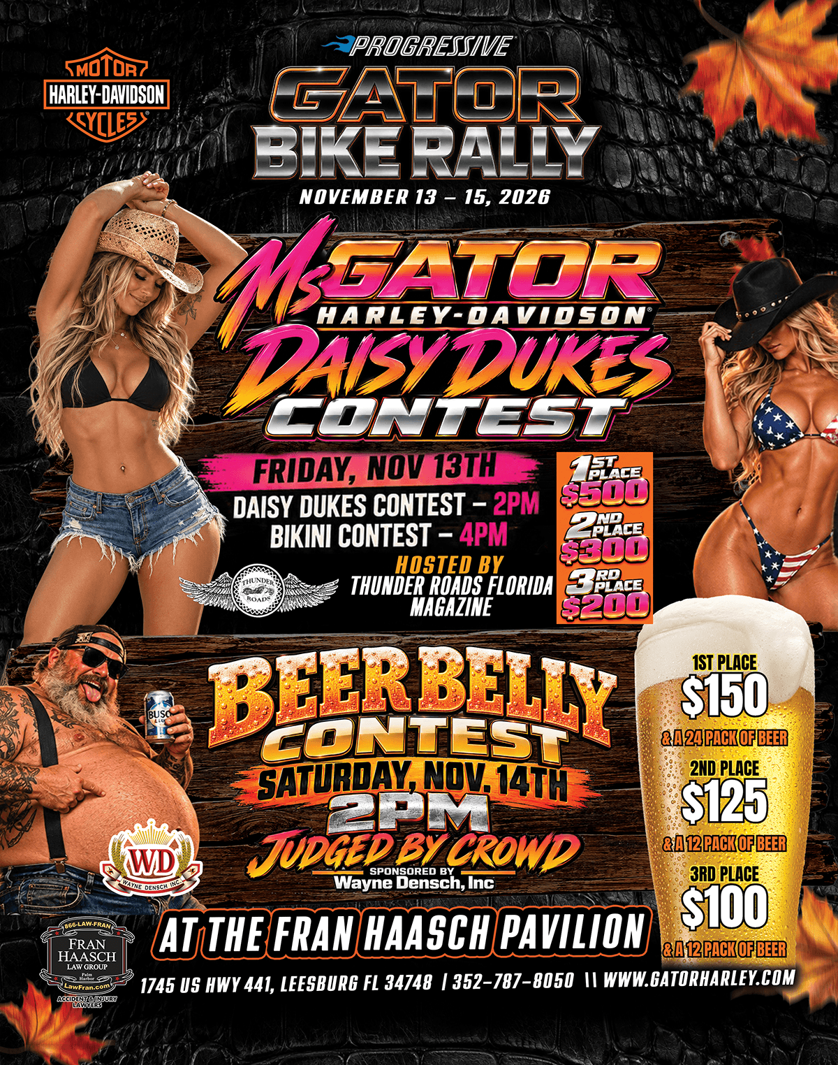 Daisy Dukes & Bikini Contest at Gator Harley