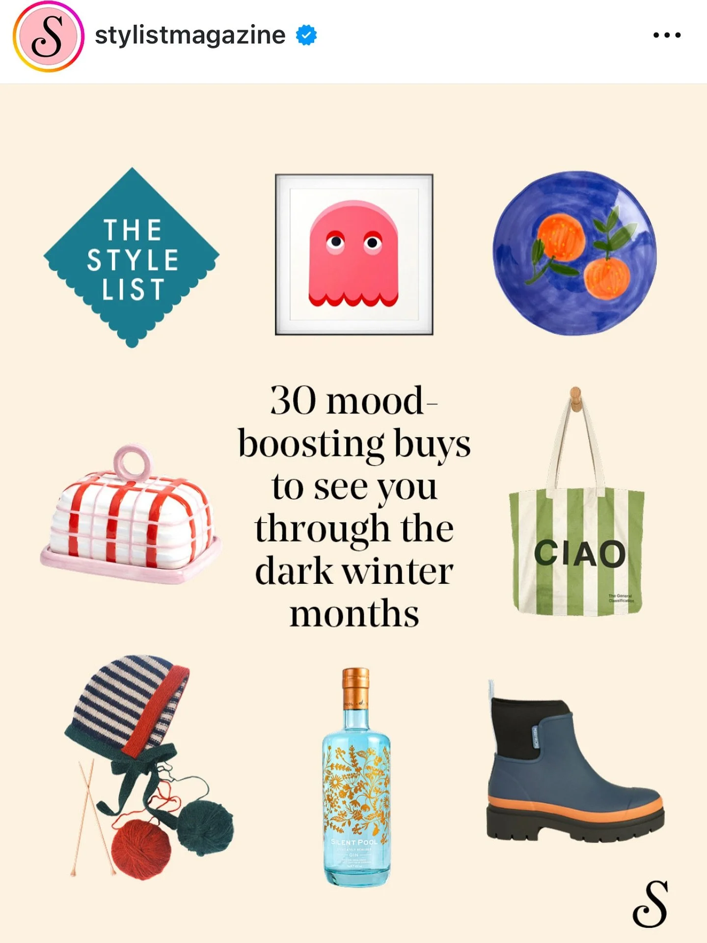 Just hanging out on @stylistmagazine main page!!!! Thanks so much for having my screen print in your round up this year. ❤️👻🩷 #limitededitionprints