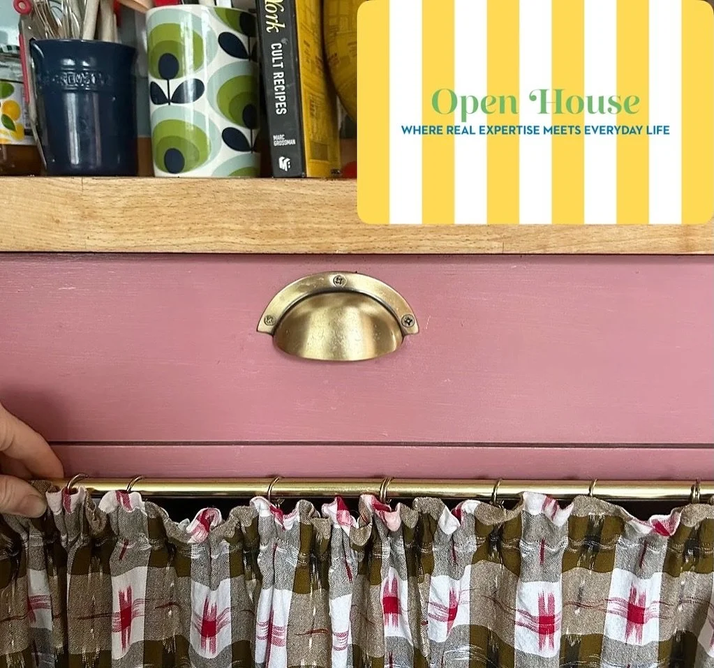 New column out for @idealhomeuk all about cupboard skirts, I originally pitched it as cafe curtains I got confused, but actually I like both trends. Kitchen Curtains and how to make them on a budget. Shout out to my favourite fabric shop for all proj