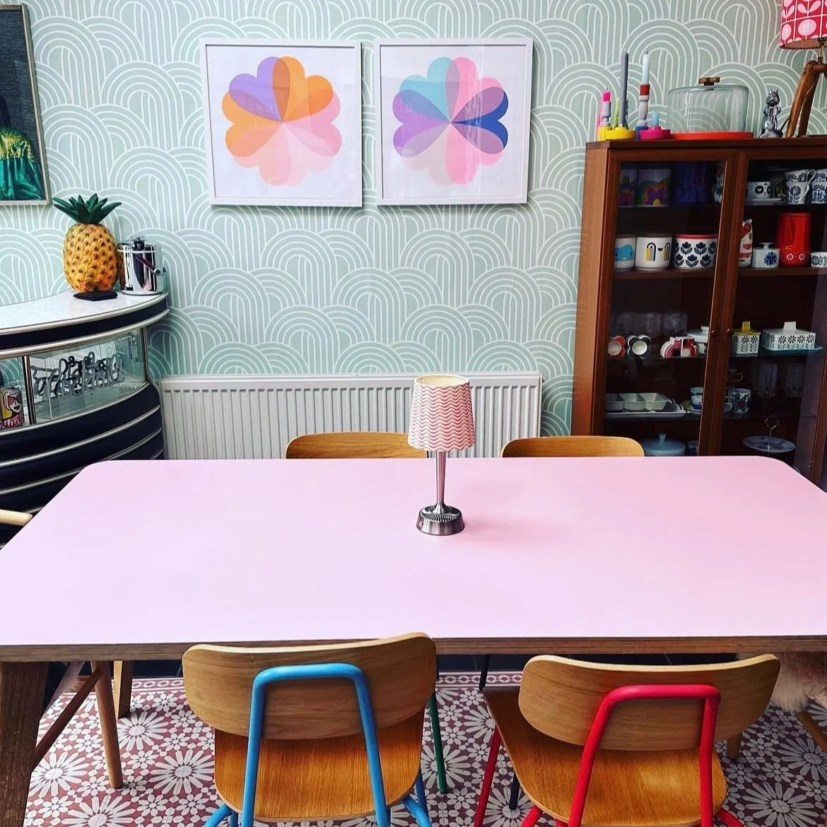 Colour inside when it&rsquo;s grey and gloomy outside done to perfection by clash_of_the_patterns 🩵