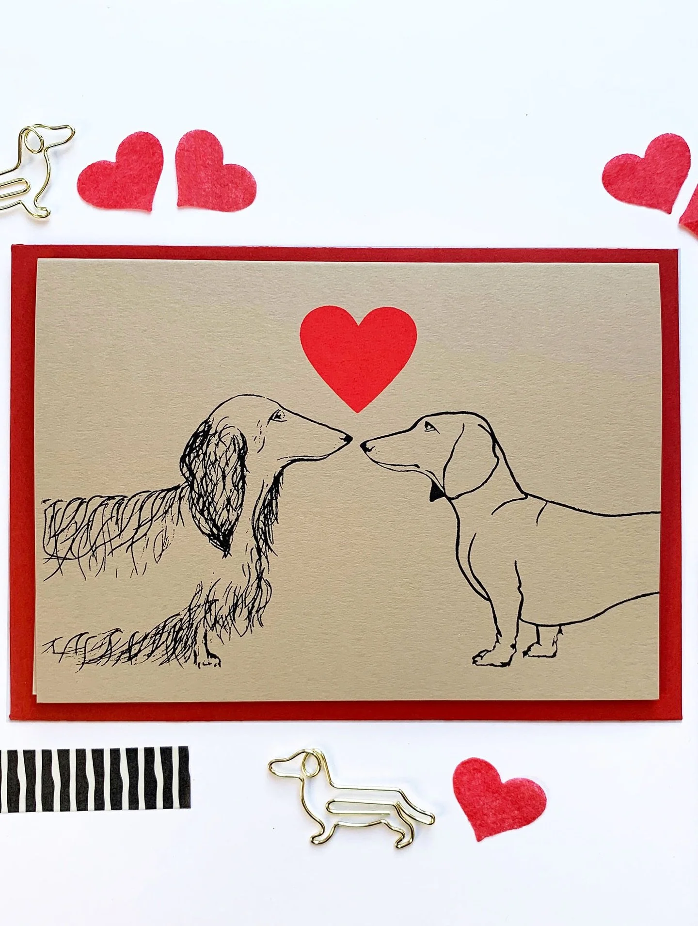 Did I ever mention I love Sausage Dogs? 🤣 just looking through my camera roll and I have rather a lot of Sausage themed screen prints and cards to choose from&hellip;. And guess what, my new cards are being printed this week and there is more to com