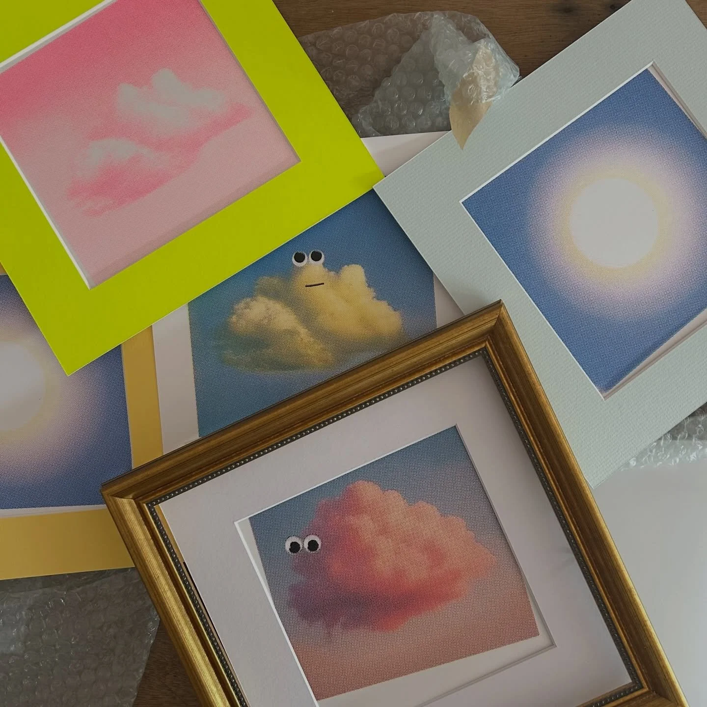 A Tuesday #WIP shot&hellip; I&rsquo;m still working on a whole NEW range of weather related mini prints. A few more variations to finish and I will release them as a brand new collection all together, only a few in each edition as they have proved a 