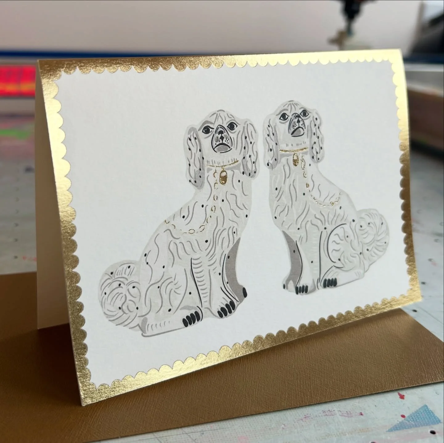 Just a girl admiring her SHINY cards on a Sunny Day ☀️ Seriously though, feeling very cheerful today, nothing like  a bright Sunny Day for boosting my mood, a dog walk with a lovely friend this morning, blossoms out, the chickens are laying #theseare