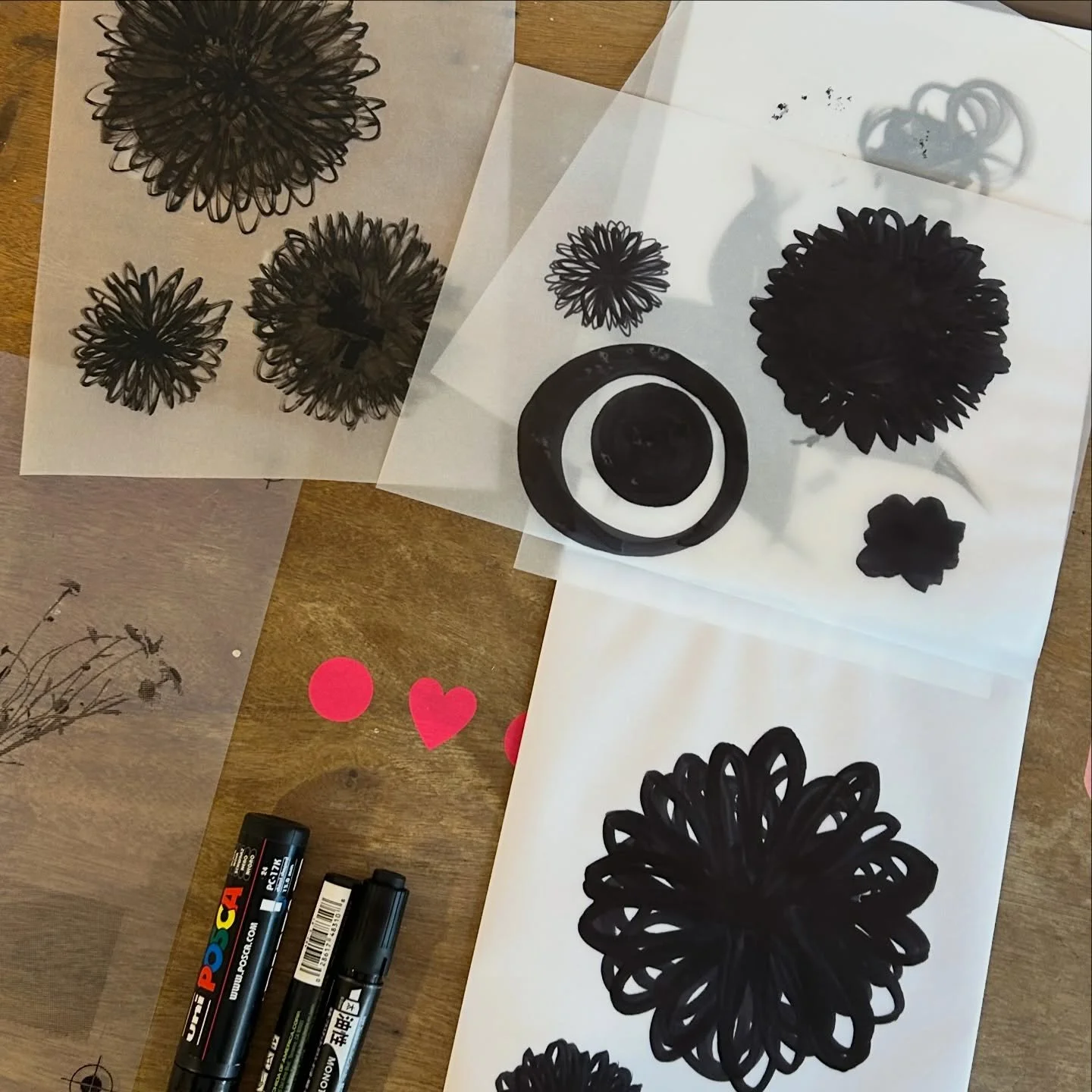 Experimenting with @posca_uk on tracing paper (to use as positives on screens). Really want to get some black Indian ink I think I would like to see more fluid brush strokes. #wip #thinkingoutloud #screenprintinglife