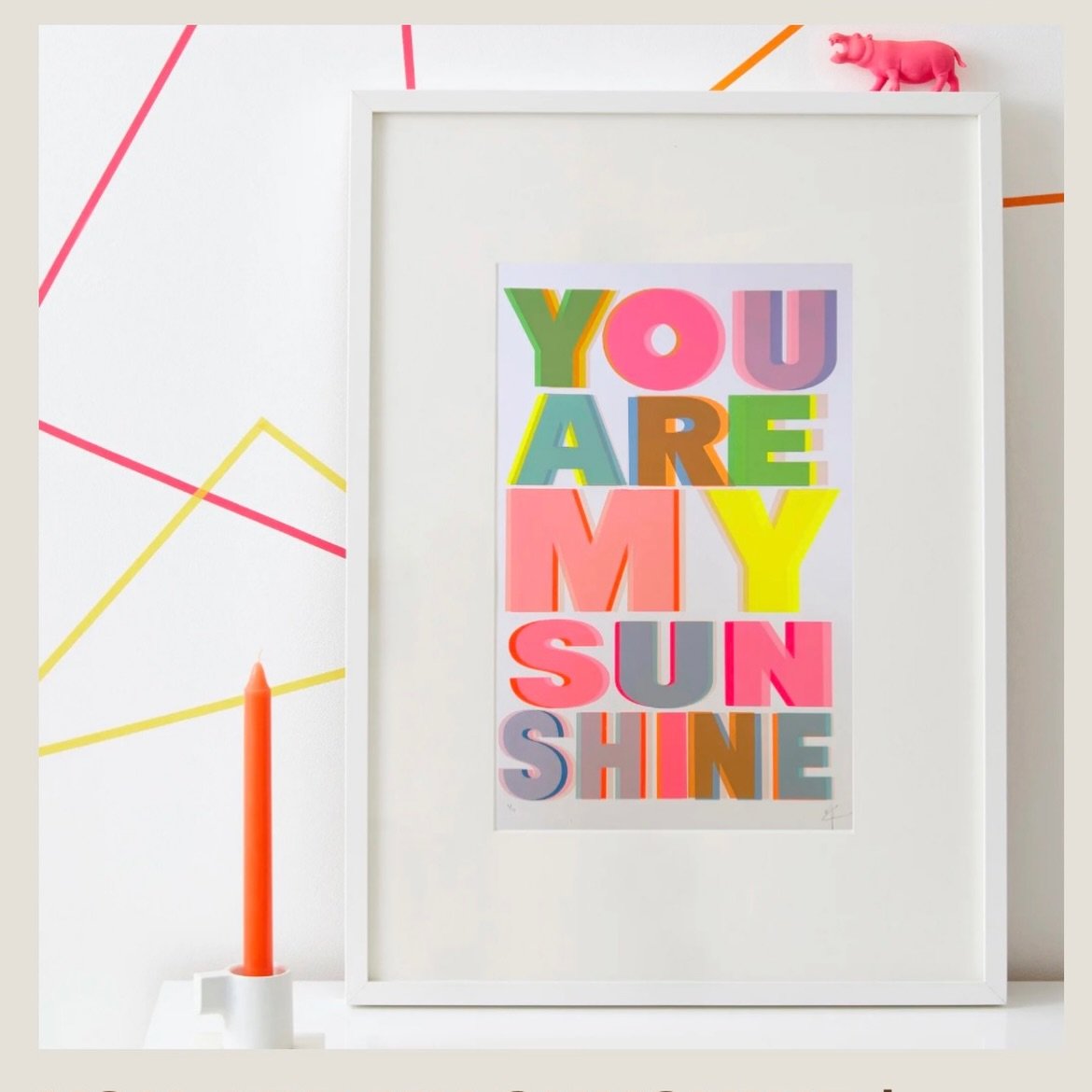 Rainbow Coloured Sunshine&rsquo;s are now online. A tiny edition of only 6 screen prints in the end (a few less perfect ones will be in the Sale next week) these always sell out and in all honesty I&rsquo;m not sure of/when I&rsquo;ll print them agai