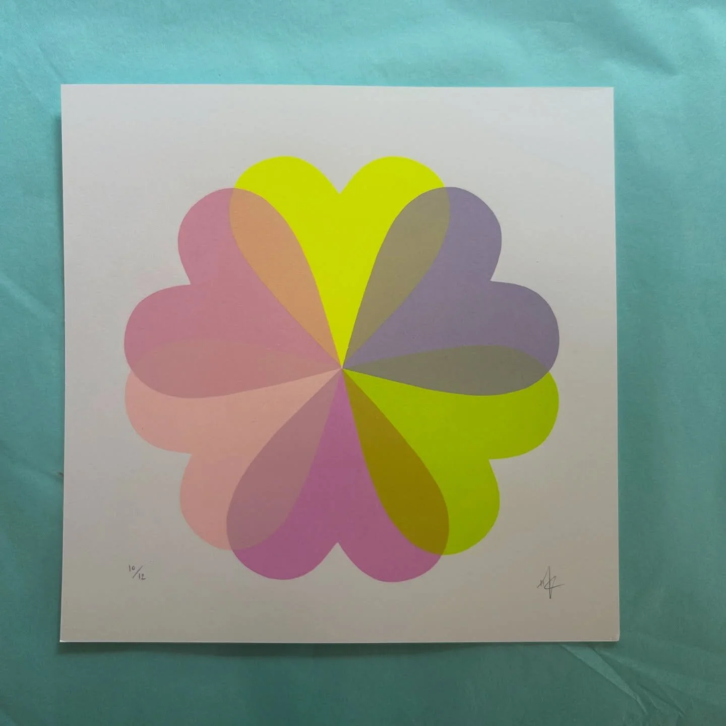 I got asked if I had any more Lilac Zing prints, checked my drawer, I had a pile&hellip; turns out I never put them online. I have now&hellip;. 
💜🎾
 #heartsandflowers #limitededition #screenprint #hannahcarvell #popmembers