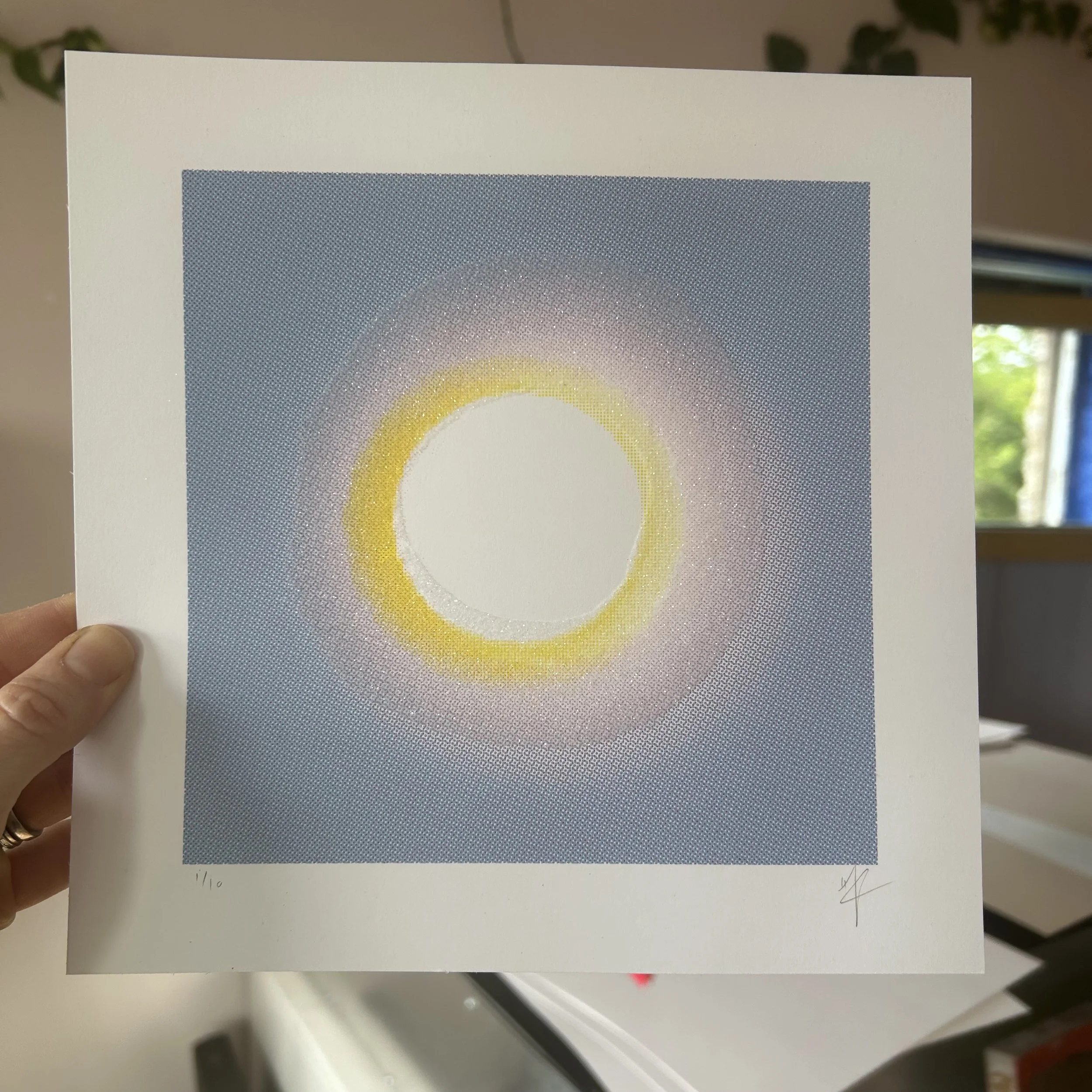 A Slice of Sunshine  | CMYK Screen Print with Glitter