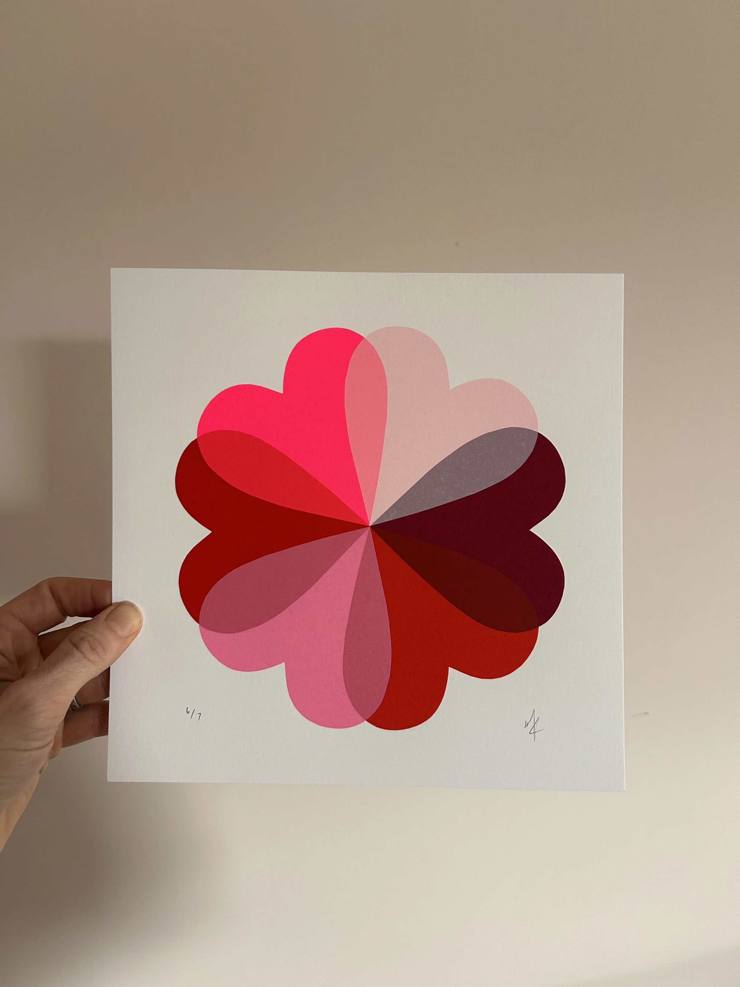 Small Hearts + Flowers | Burgundy Pinks