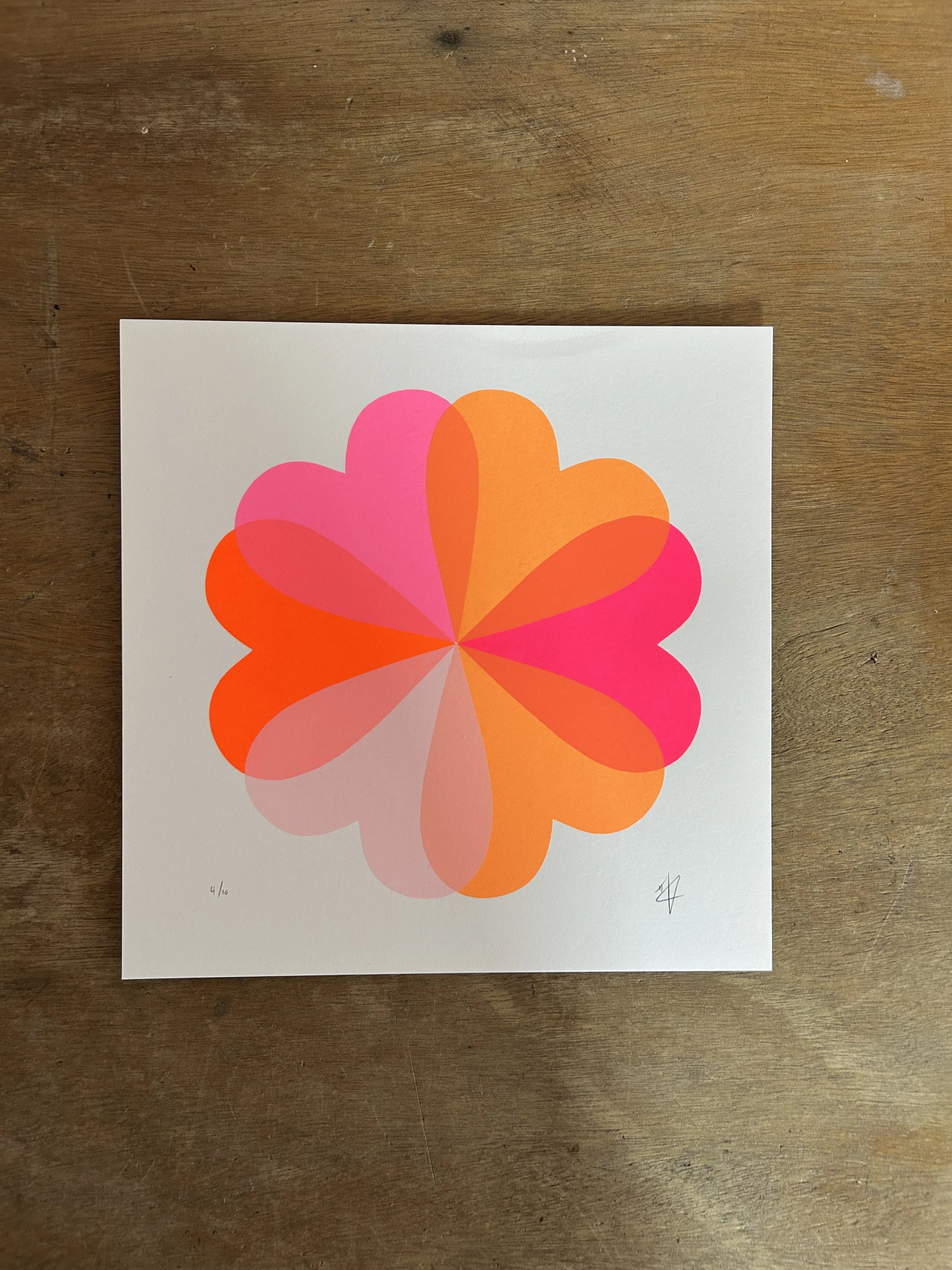 Small Hearts + Flowers | Orange and Pinks