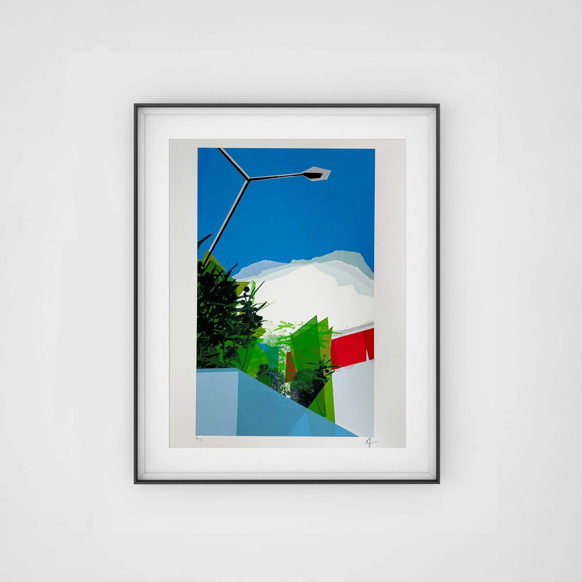 Abstract Screen Print | Portugal Sky