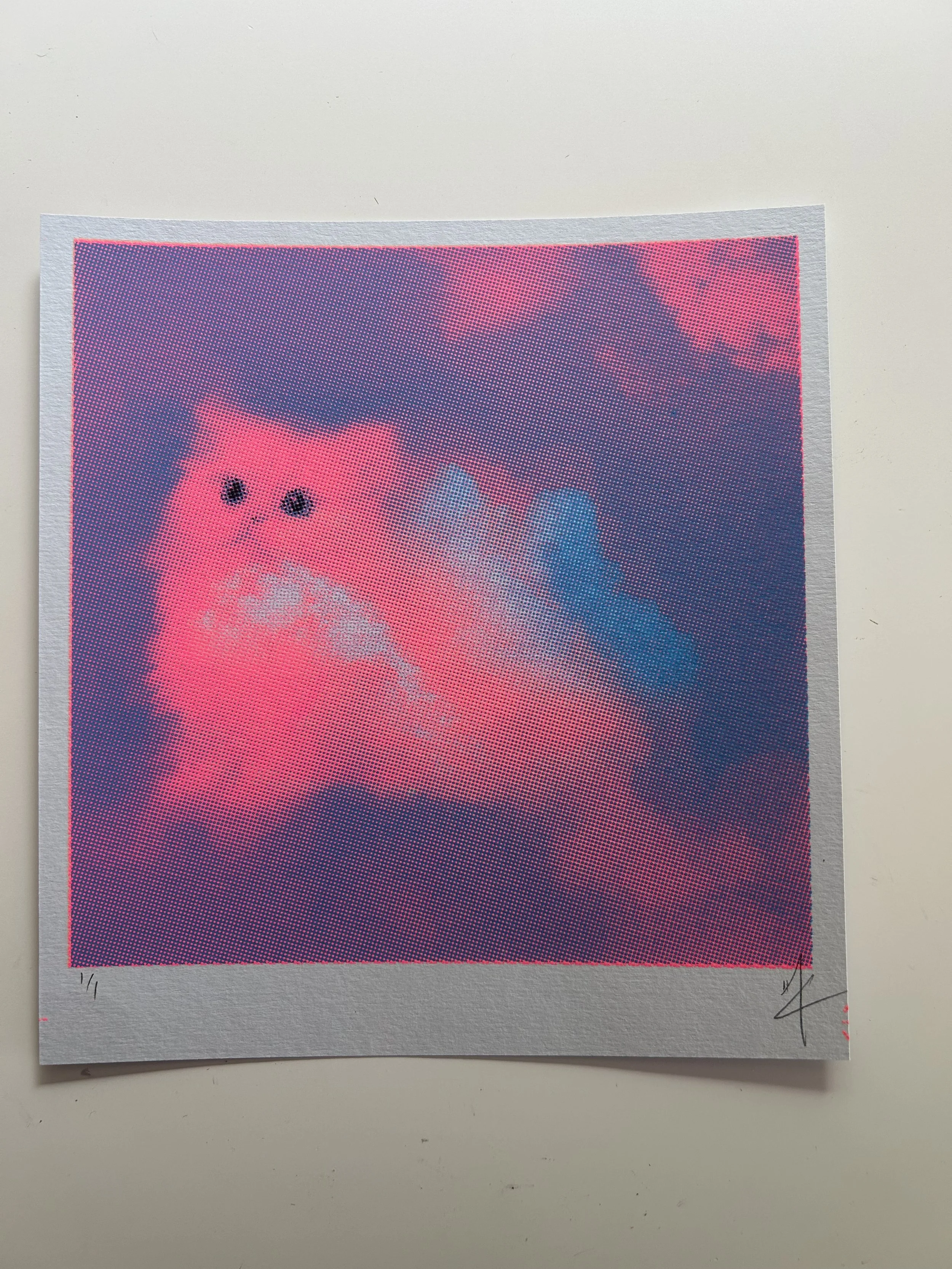 Neon Pink Kitten Cloud