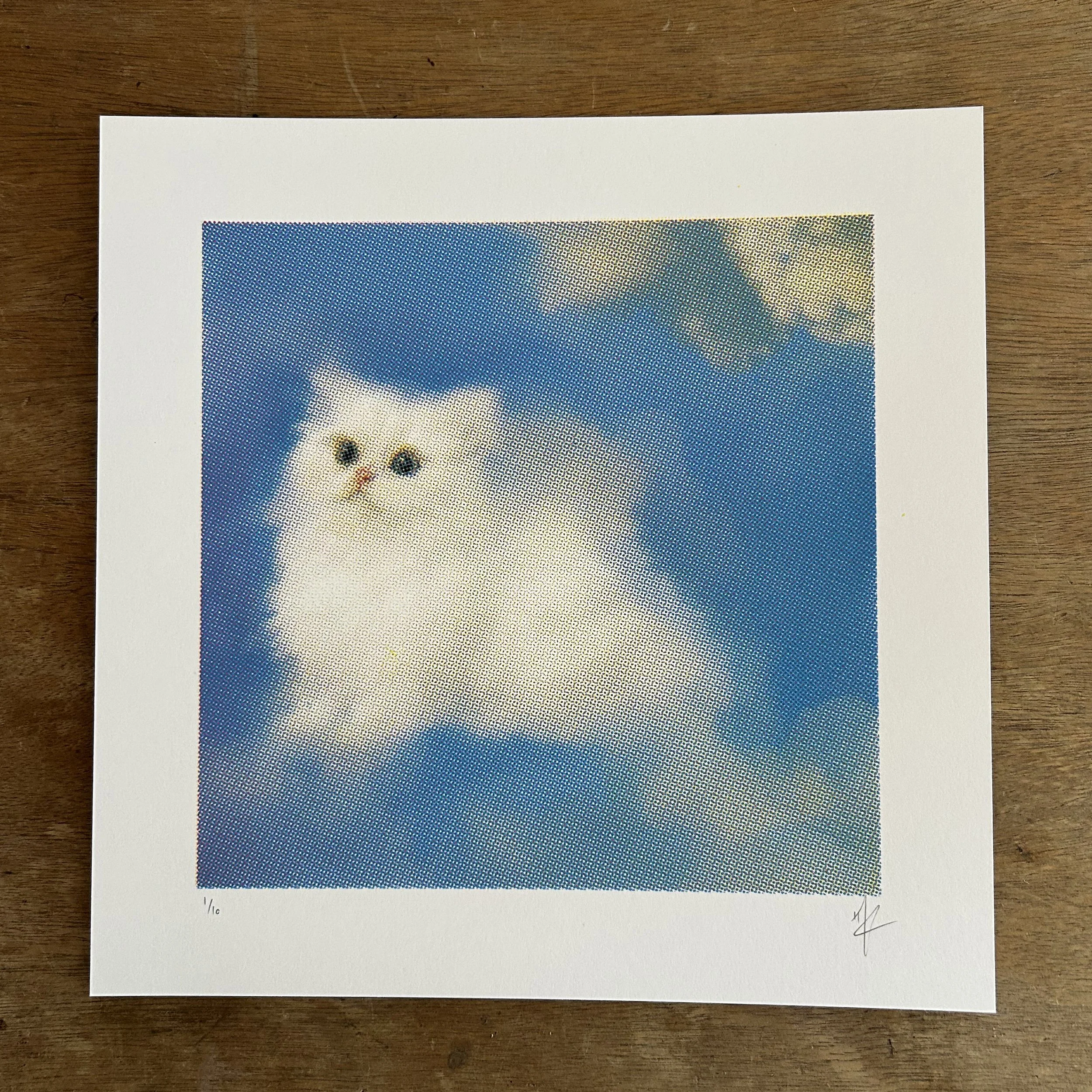 Cats in Clouds | CMYK Screen Print