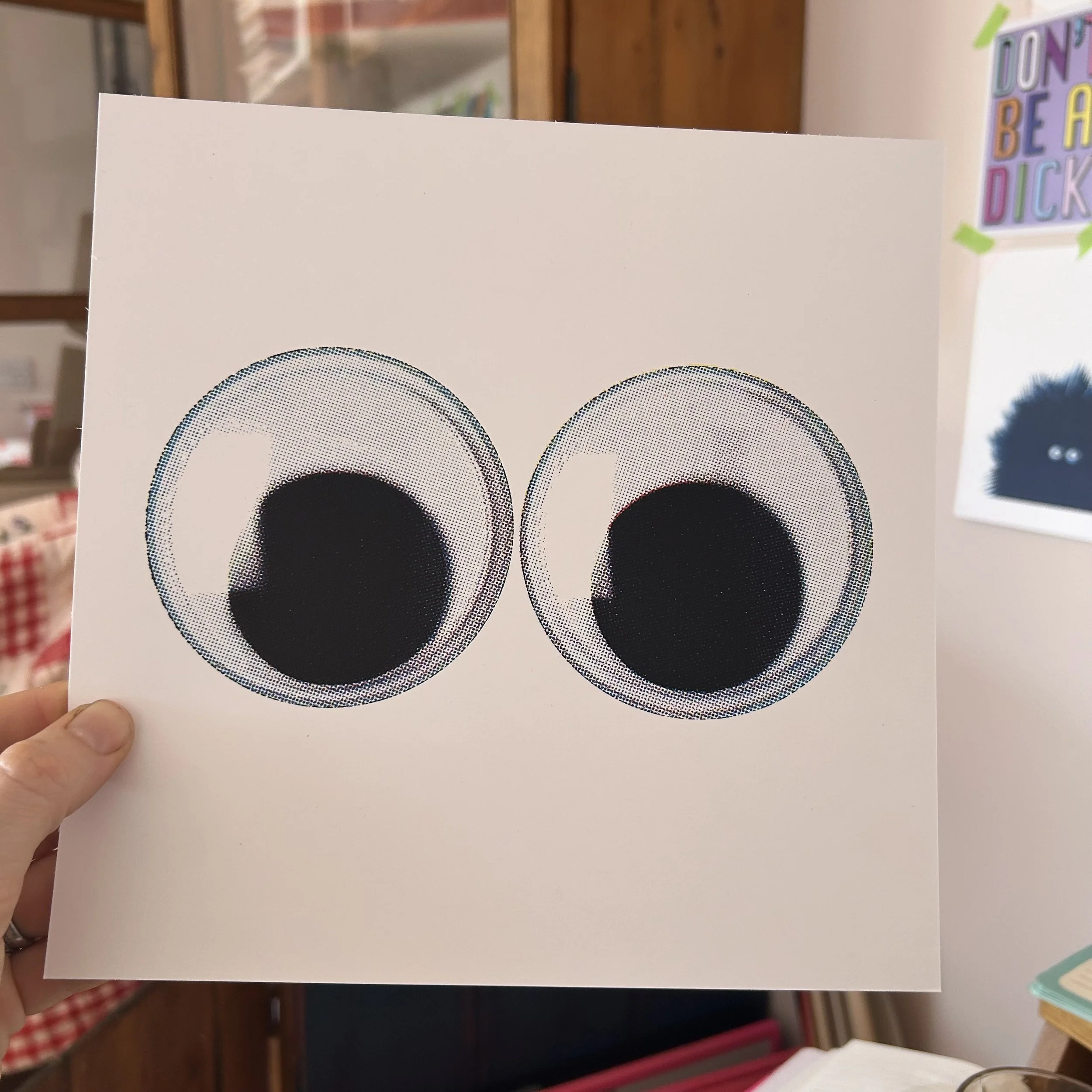 Googly Eyes | CMYK Screen print | 2nds