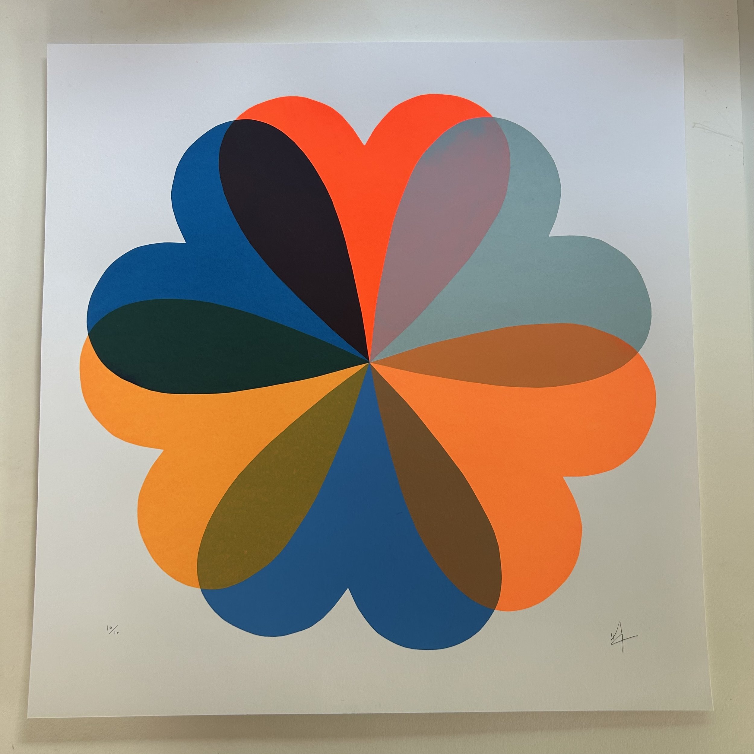 Large Hearts and Flowers | Blue Kick