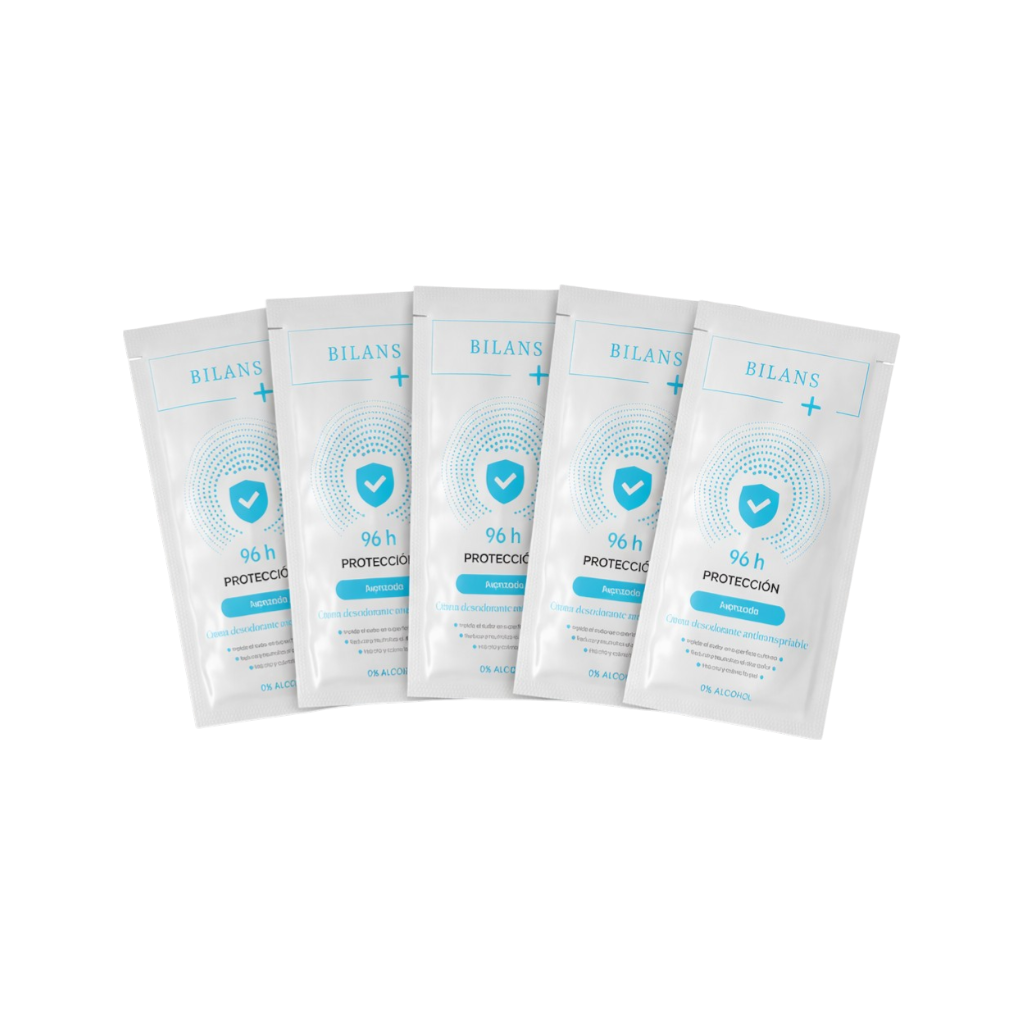 Pack 5 sachet 9ml BILANS+ Desodorante antitranspirante 96H. protección avanzada