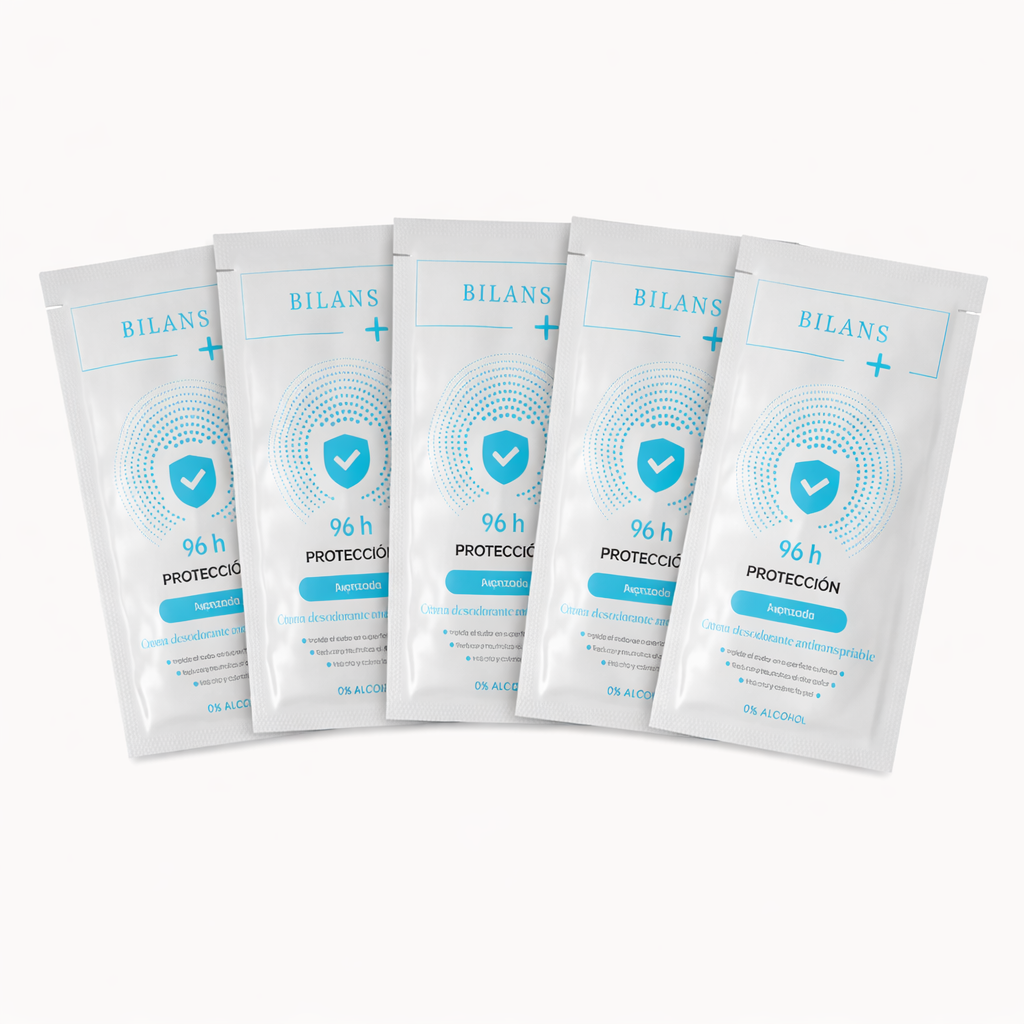 Pack 5 sachet 9ml BILANS+ Desodorante antitranspirante 96H. protección avanzada