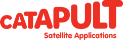 Logo of Catapult Satellite Applications with red text on a white background.